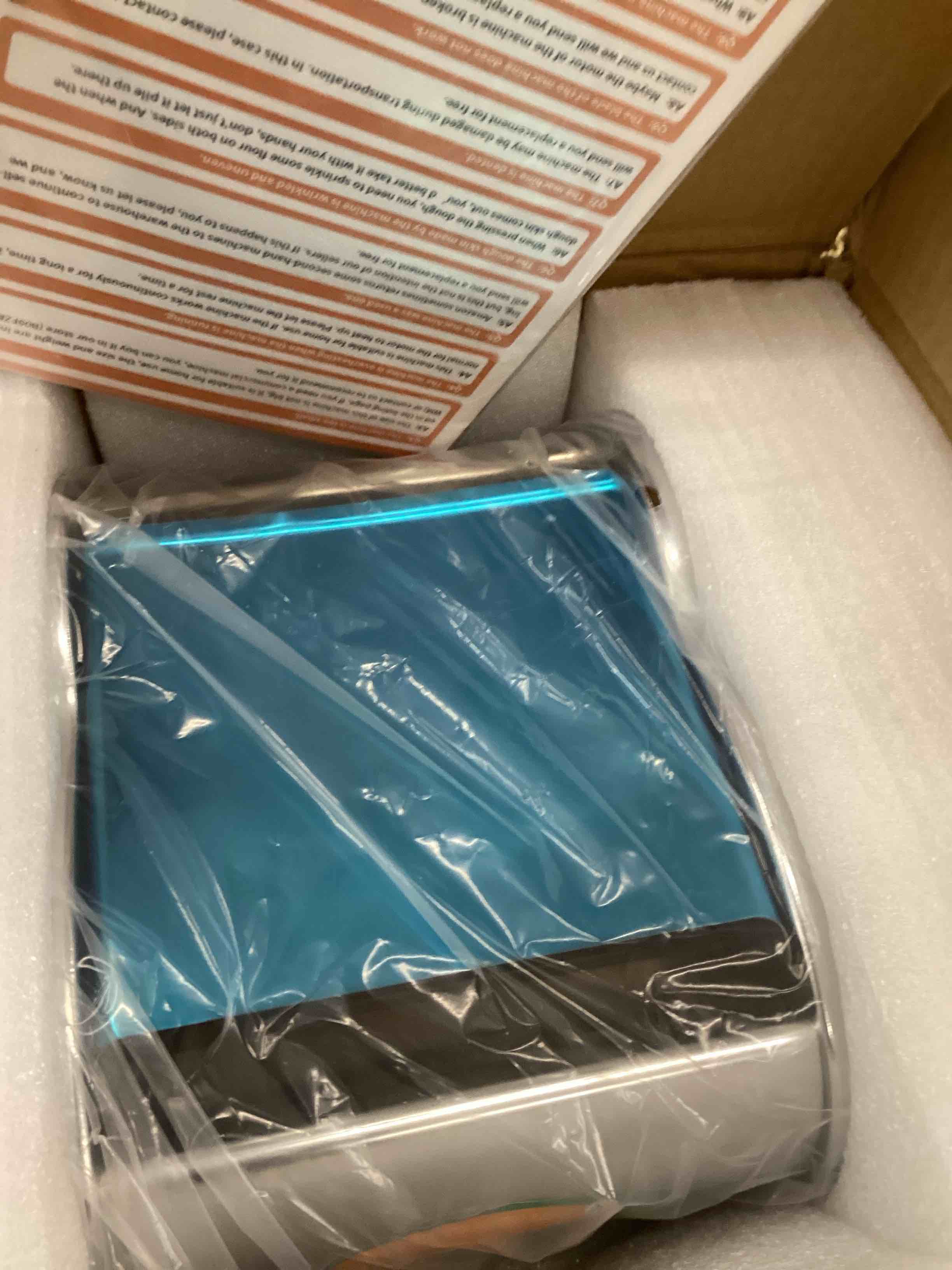 Condition photo showing New/Like New for Newhai Electric Family Pasta Maker Machine Noodle Maker Pasta Dough Spaghetti Roller Pressing Machine Stainless Steel 135W for Home Use (1.5mm round noodle+4mm flat noodle)