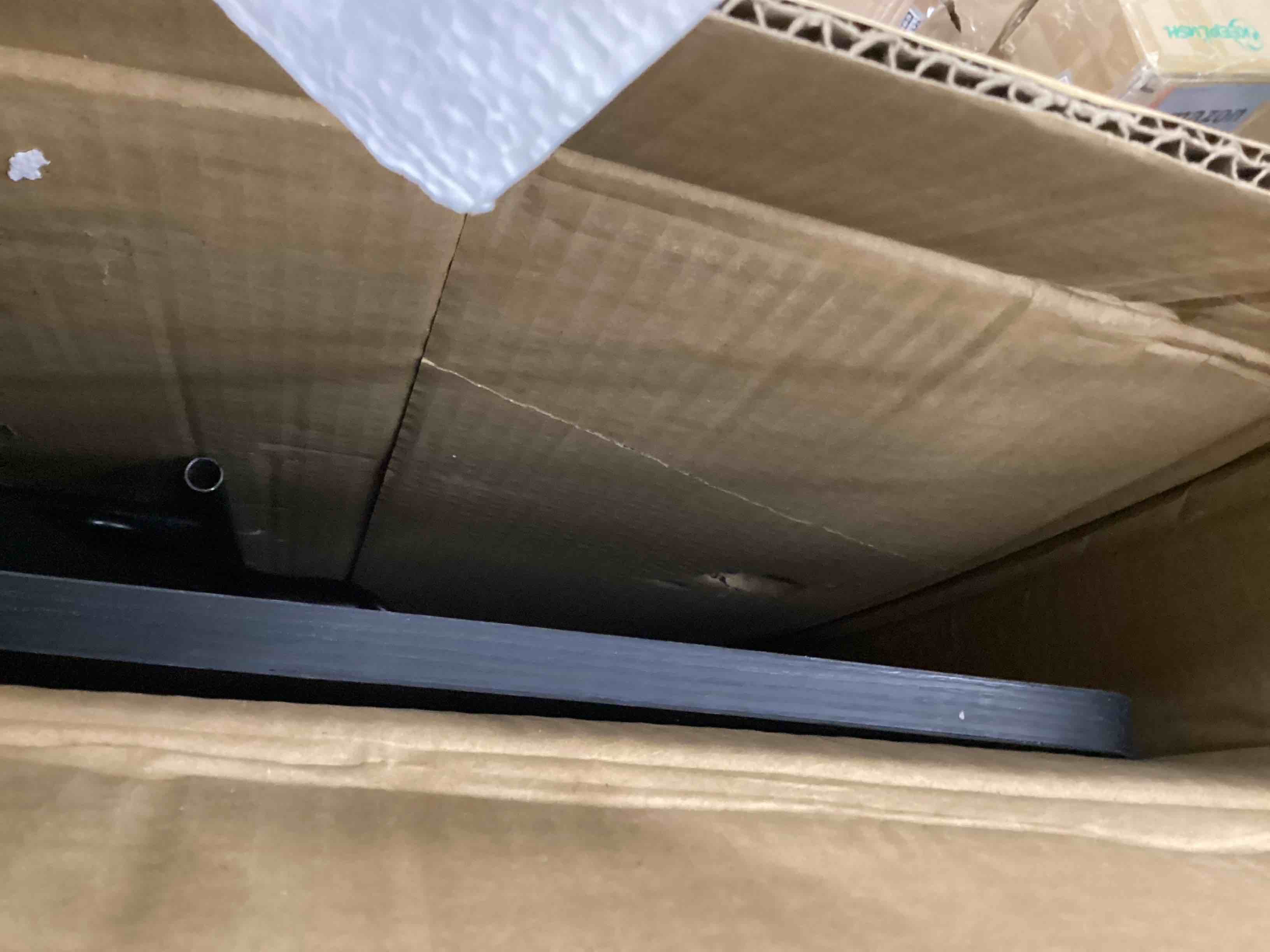 Condition photo showing As Is for SIDUCAL Standing Desk Height Adjustable with Tiltable Tabletop, Rolling Laptop Desk with Charging Station, Sit Stand Portable Stand Up Desk with Wheels, Black Dark Black