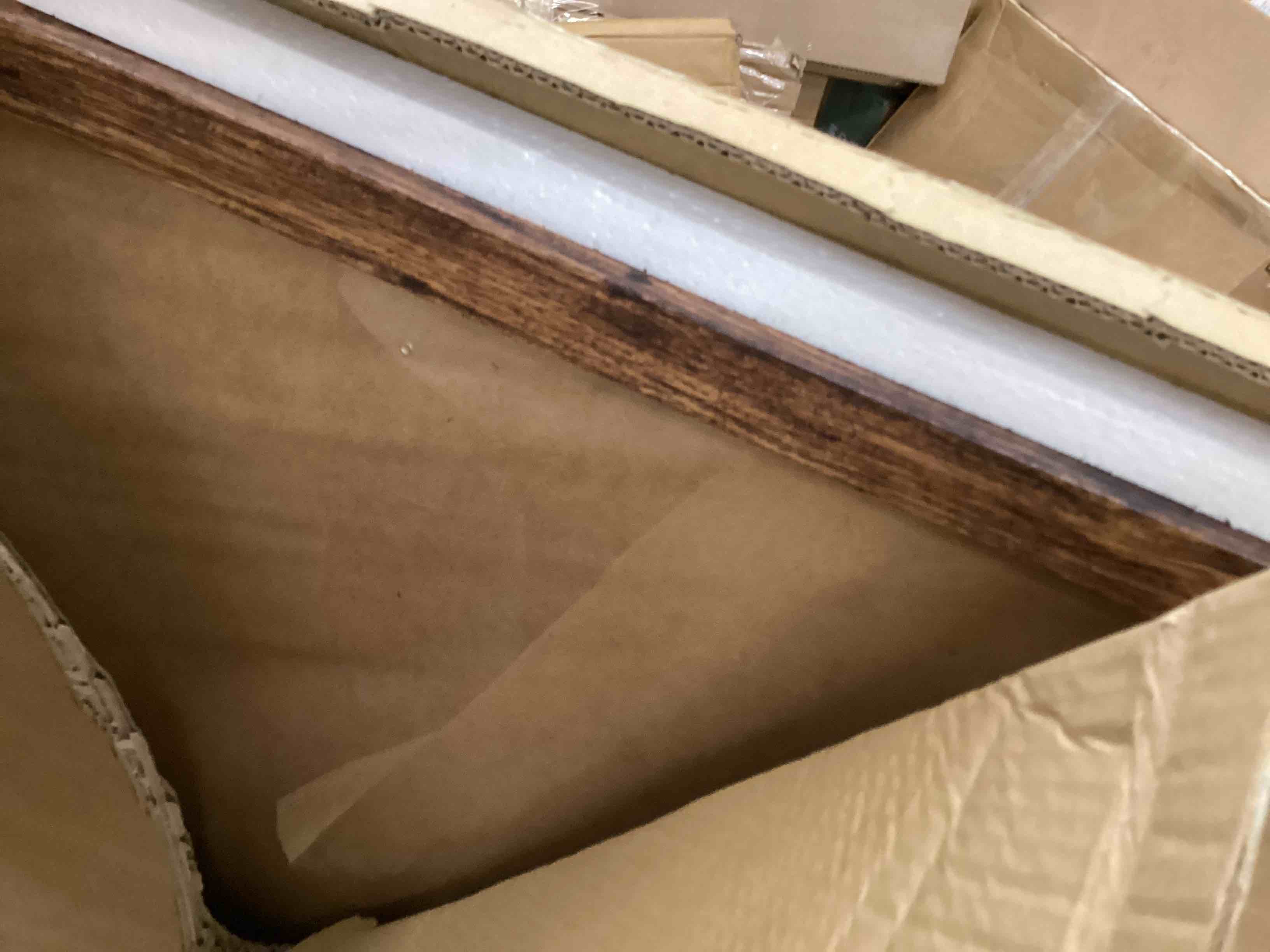 Condition photo showing As Is for 24x36 Poster Frame Brown, Poster Frames 24 x 36 inches or 24x36 Picture Frames with HD Plexiglass Durable and Scratch-proof for Horizontal or Vertical Wall Mounting, 1 Pack Brown 24x36