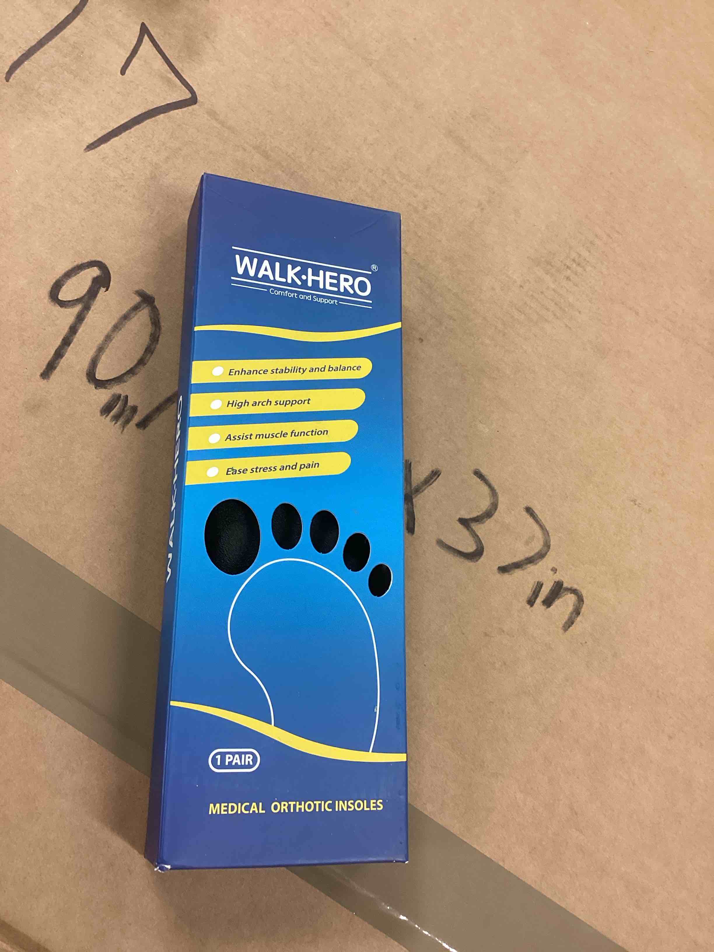 Condition photo showing Brand New for Inserts Relieve Plantar Fasciitis - Flat Feet Insoles Arch Supports, Orthotic Insoles for Foot Pain Arch Pain Reduce Muscle Fatigue Absorb Shock (Mens 5-5 1/2 | Womens 7-7 1/2) Blue Mens 5 - 5 1/2 | Womens 7 - 7 1/2