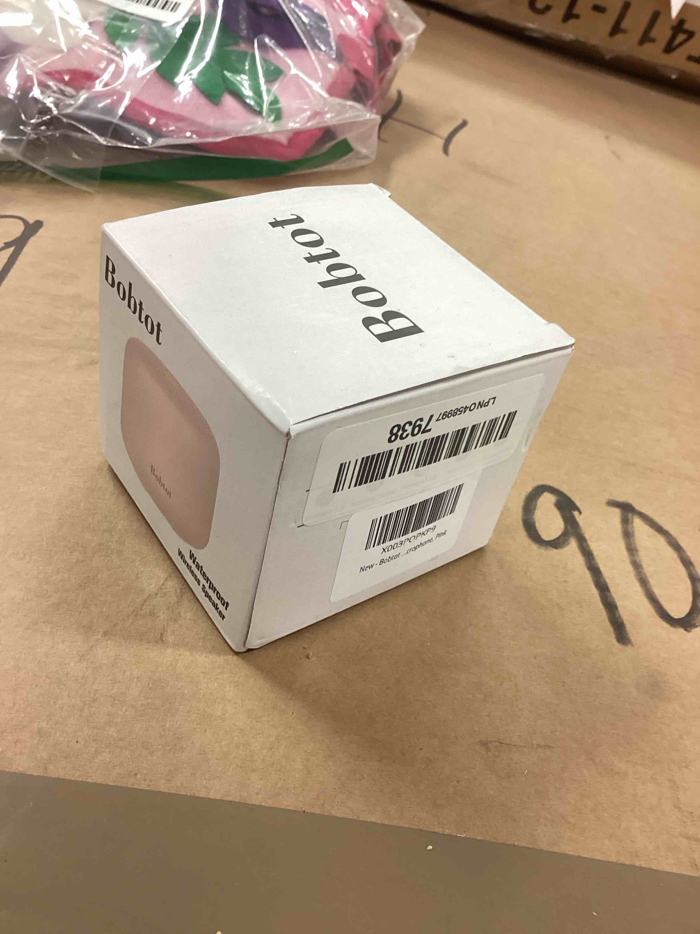 Condition photo showing Brand New for Bobtot Portable Bluetooth Speakers with Strap Easy to Carry, Wireless IPX5 Waterproof Mini Speaker with Loud Stereo Sound, 20 Hours Playtime, Rechargeable Battery, Built-in Microphone, Pink