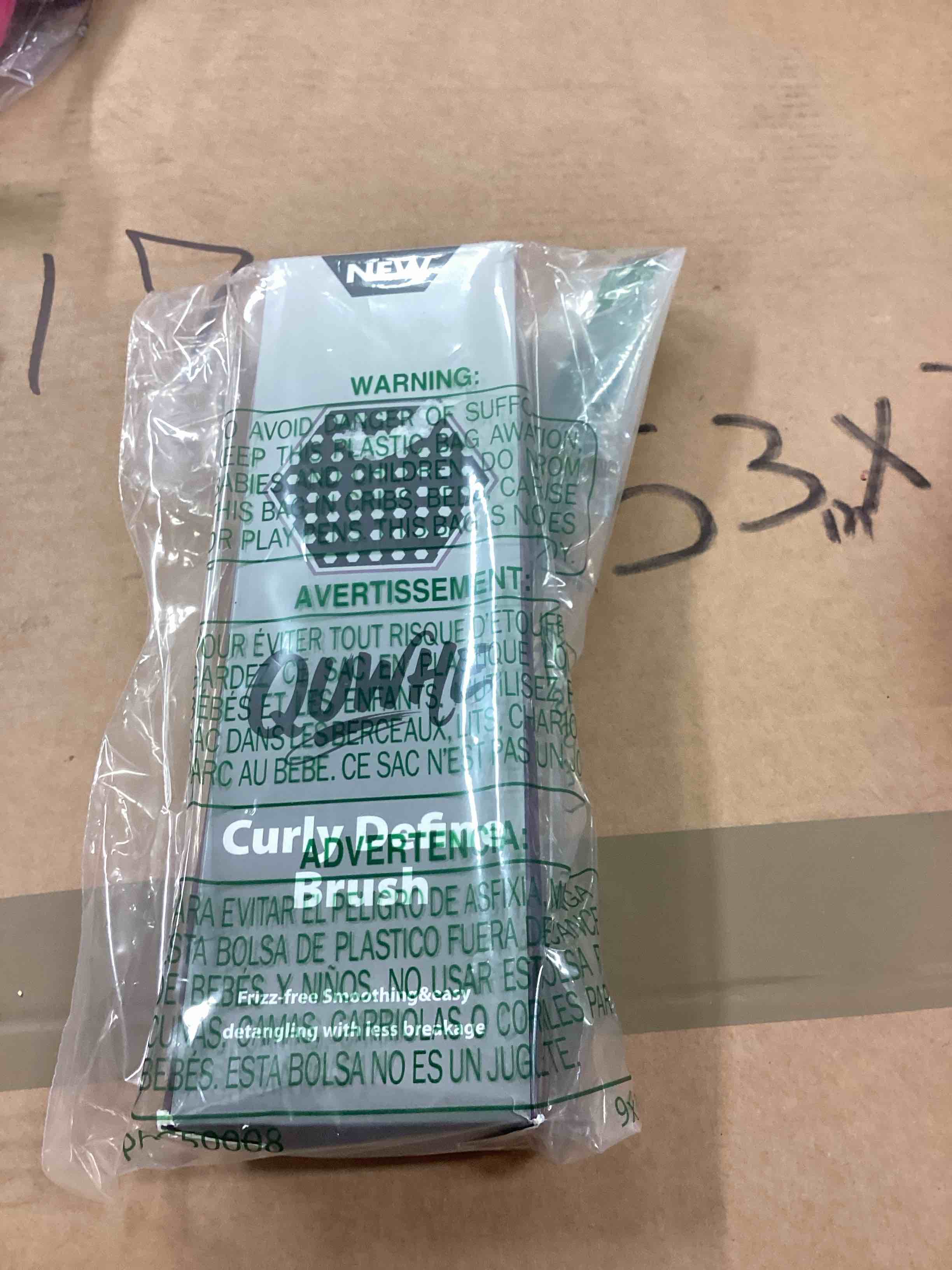 Condition photo showing Brand New for Detangler Brush for Curly Hair, Lightweight Curly Hair Brush with Vented Design for Easy Glide, Effortlessly Detangles Without Pulling or Snagging, Suitable for All Wet and Dry Hair Types (Black)