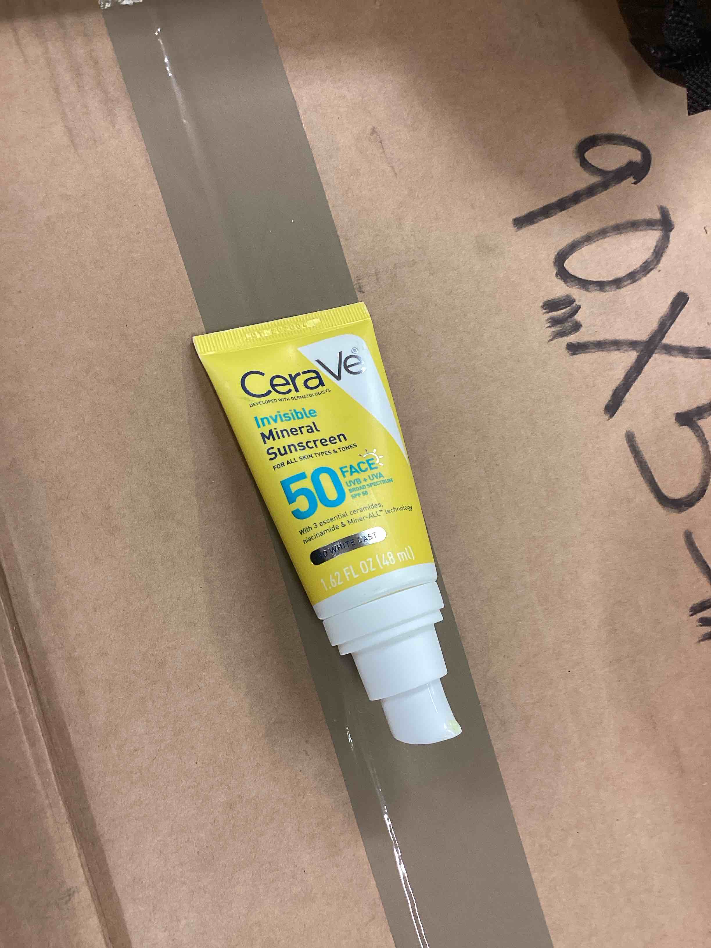 Condition photo showing Brand New for CeraVe Invisible Mineral Sunscreen SPF 50, Face Sunscreen for Sensitive Skin With Zinc Oxide & Titanium Dioxide, Vitamin E + Niacinamide + Ceramides, Oil Free, Travel Size 1.62 oz