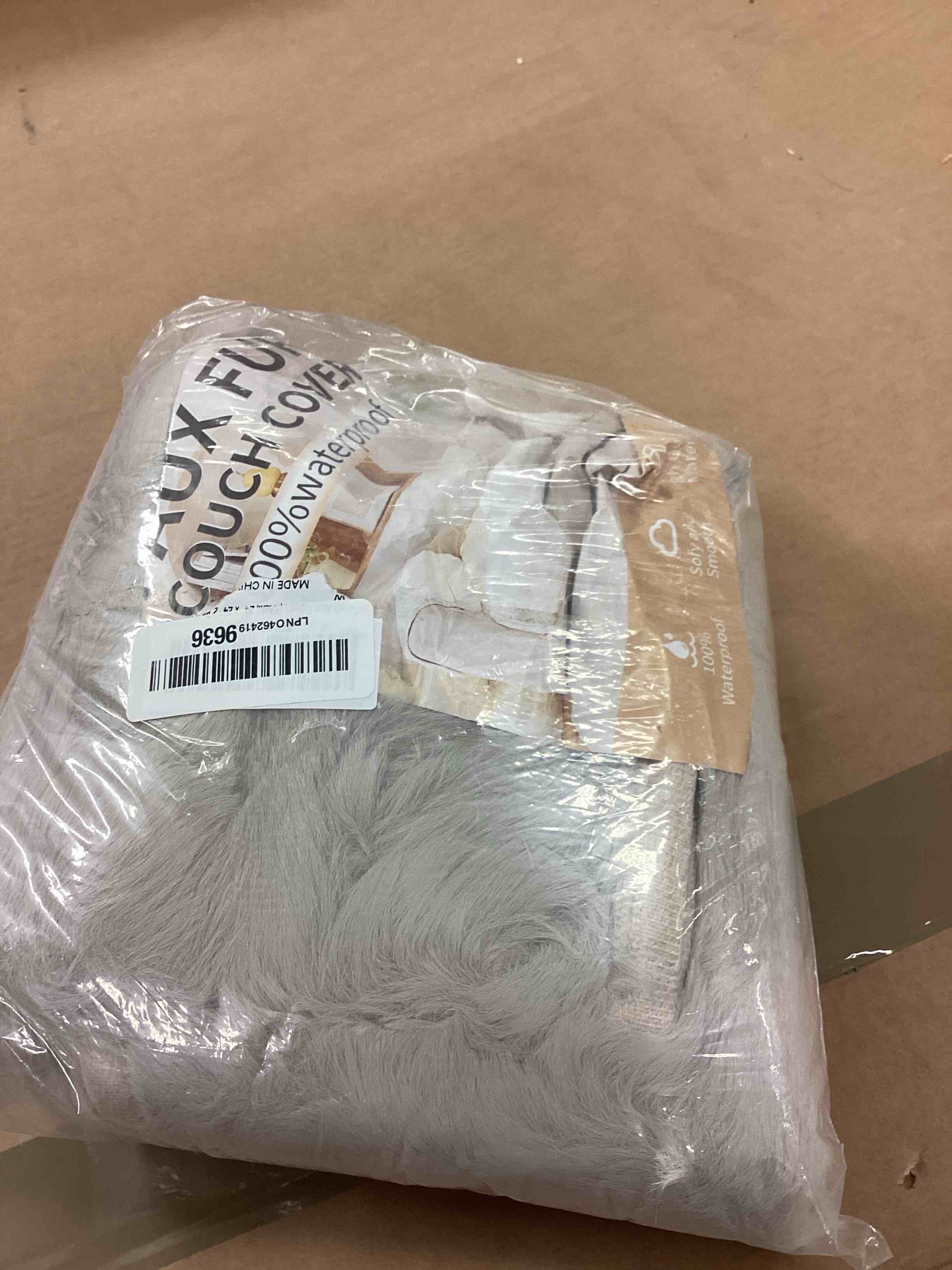 Condition photo showing Brand New for Non-Slip Couch Arm Covers,Thick Soft Recliner Arm Chair Covers Set of 2 Waterproof Armrest Covers for Sofa, Washable Faux Fur Sofa Arm Cover (Khaki, 24" x 24" 2 Pack) Khaki 24" x 24" 2 Pack