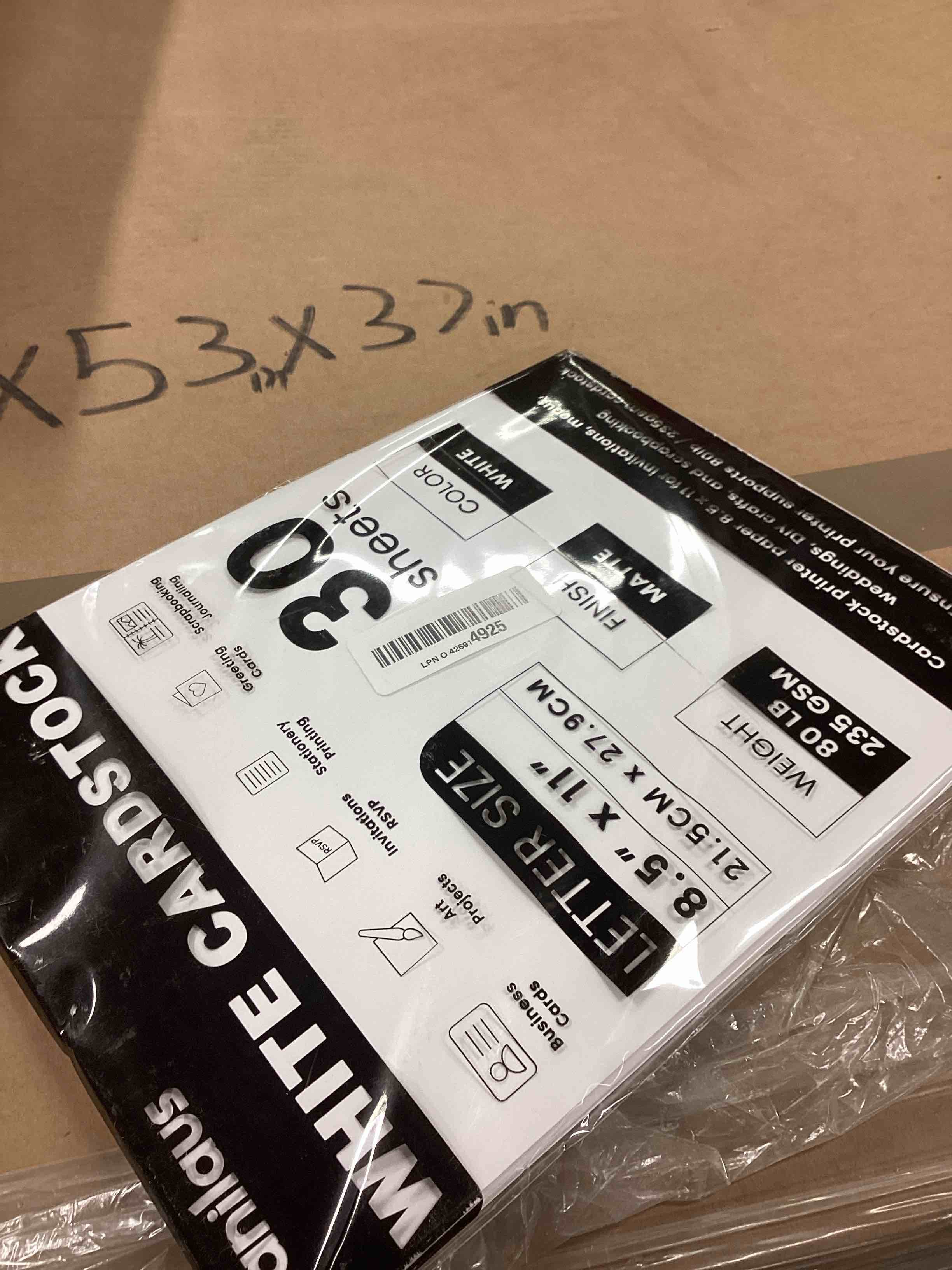 Condition photo showing Good Condition for White Cardstock 8.5 x 11"Inch, 80lb Cardstock Paper, 30 Sheets Card Stock Paper 8.5 x 11 White, Heavy Thick Cardstocks Printer Papers for Invitations, Menus, Weddings, DIY Cards, Scrapbooking. white cardstock 8.5 x 11 8 1/2" x 11" , 30 Sheets