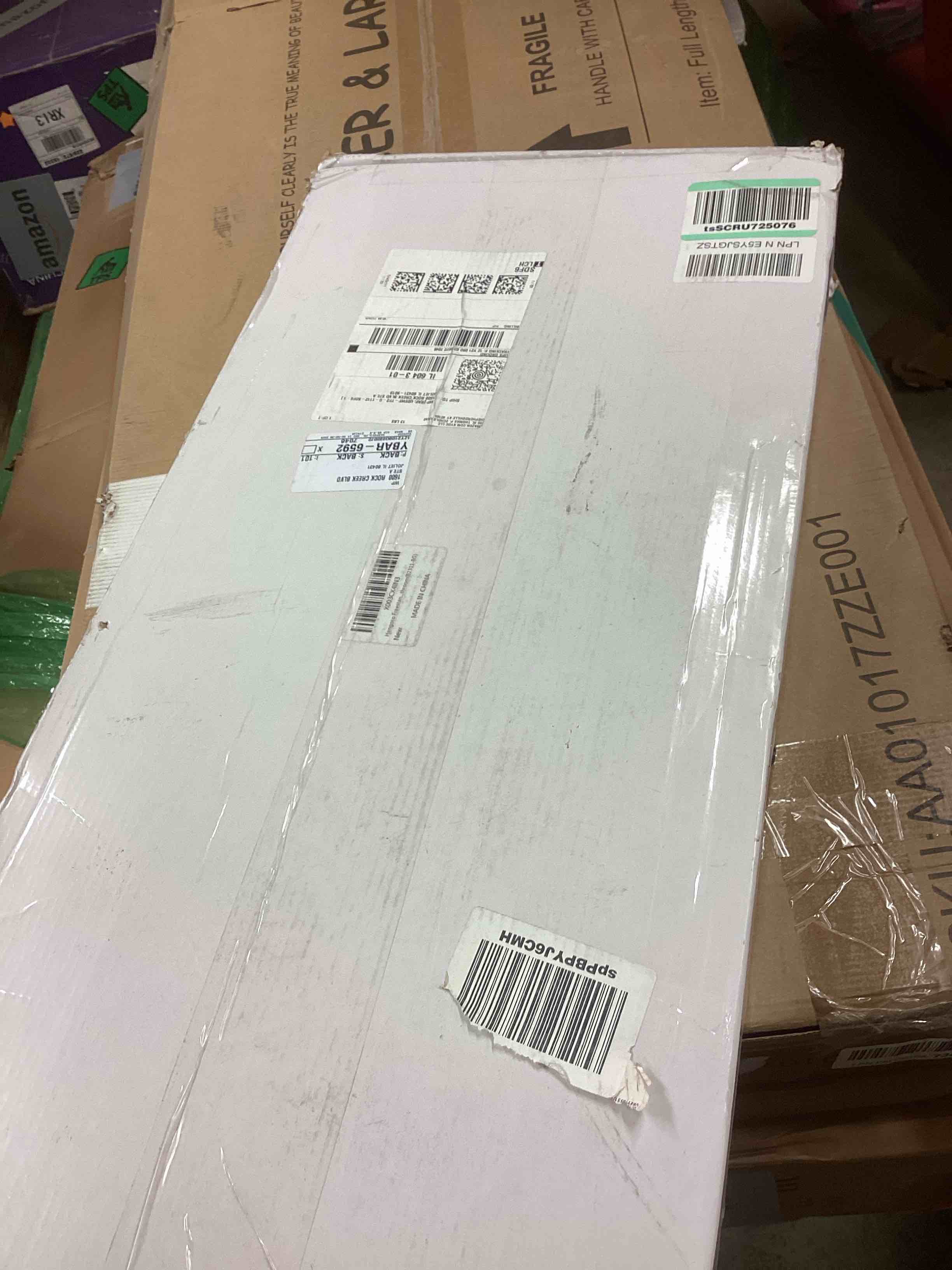 Condition photo showing New/Like New for Freestanding Bathtub Faucet, Floor Mount Tub Faucet Brushed Gold High Flow Tub Filler, Roman Tub Faucet with Antique Handheld, Swivel Gooseneck Spout Shower Mixer Taps (B2311-BG)