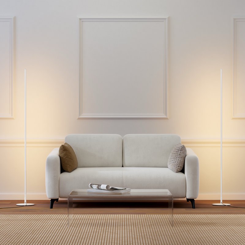 hedden 58" dimmable led corner floor lamps with remote control (set of 2)