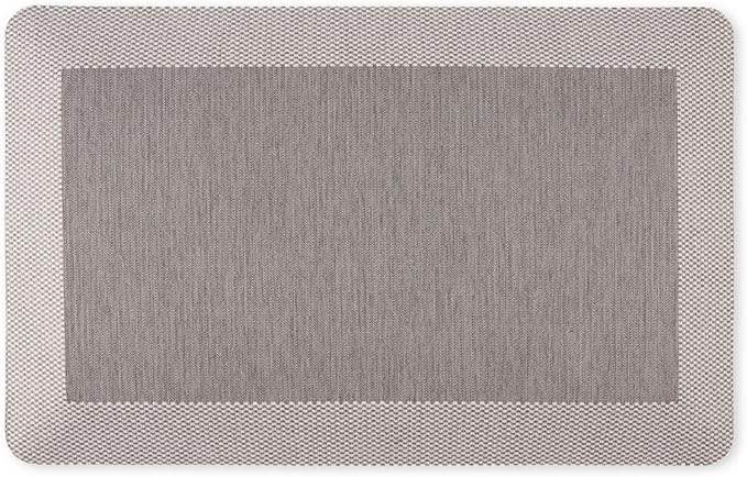 martha stewart mira modern heathered anti-fatigue air-infused kitchen mat, grey, 19.6"x32"