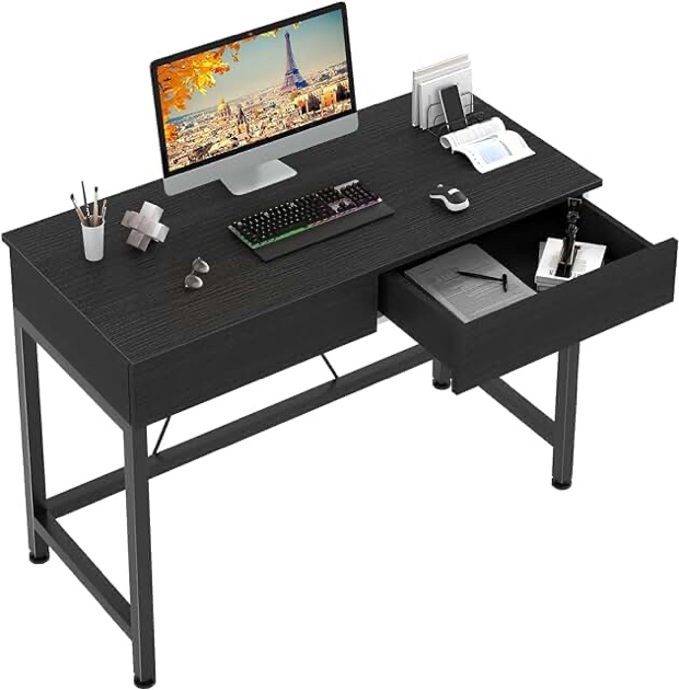 computer desk, black