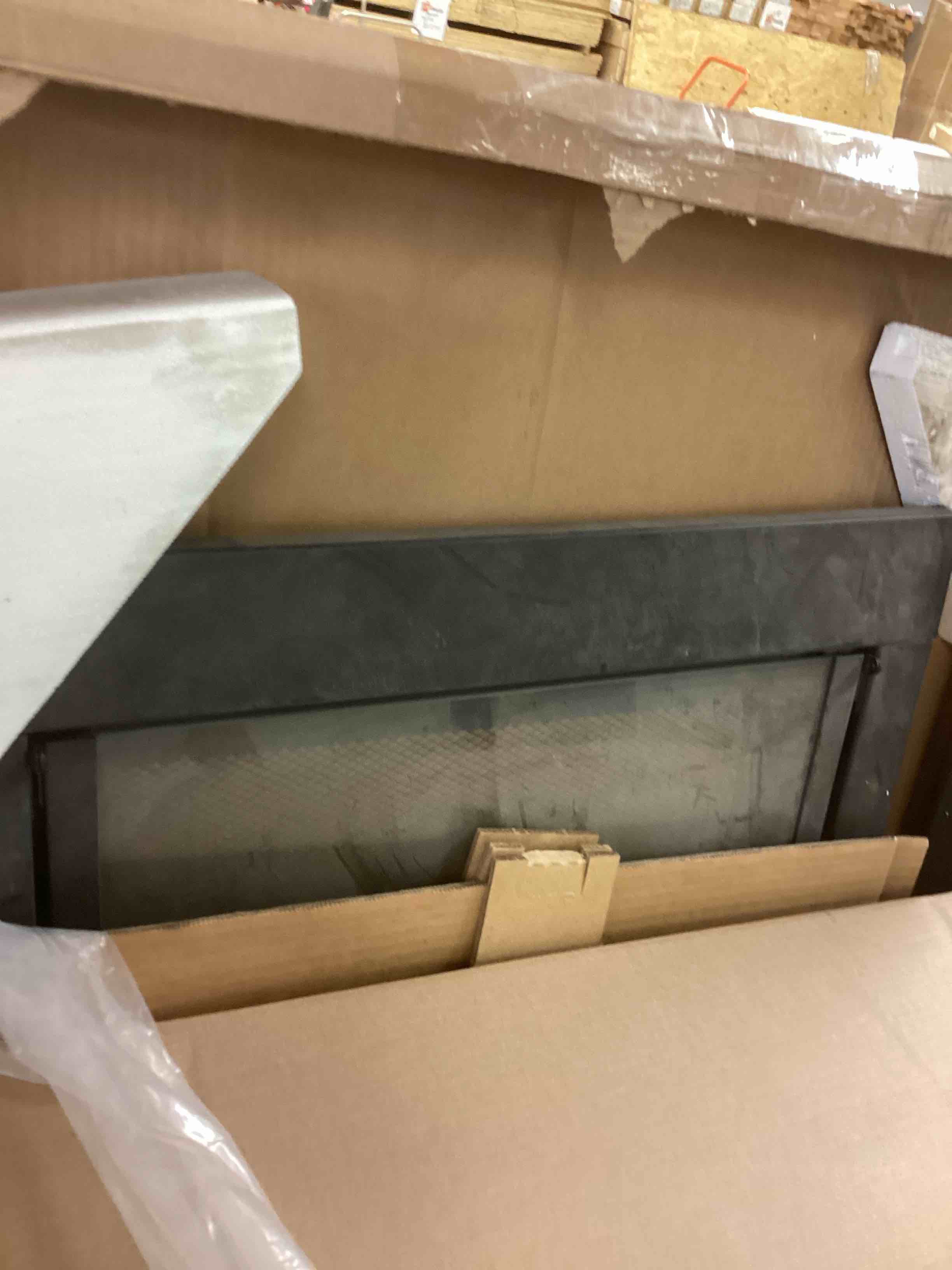 Condition photo showing As Is for abdal cabinet steel fireplace door