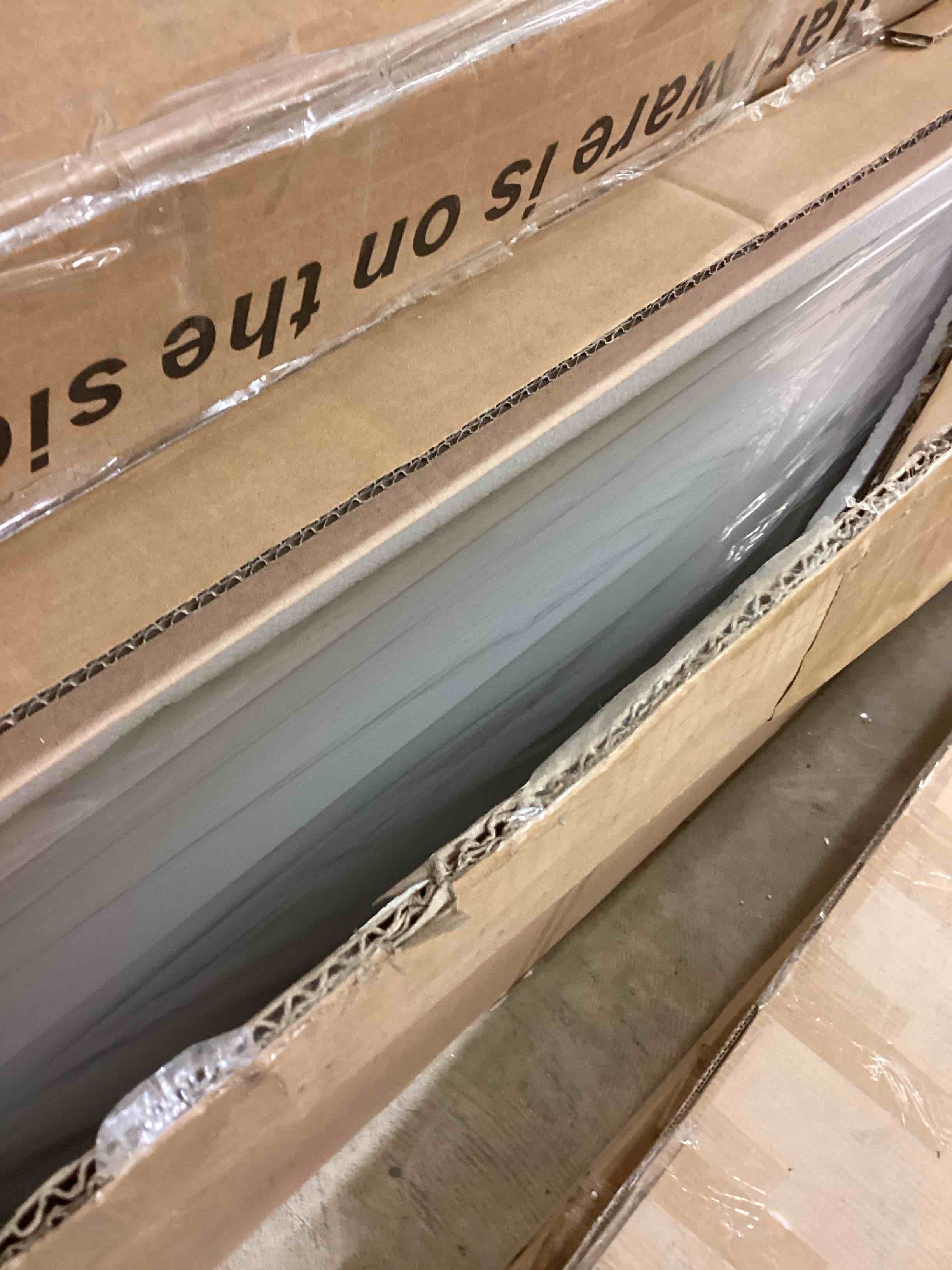 Condition photo showing New/Like New for 60(Double 30") x80 Pine Pocket Door, white