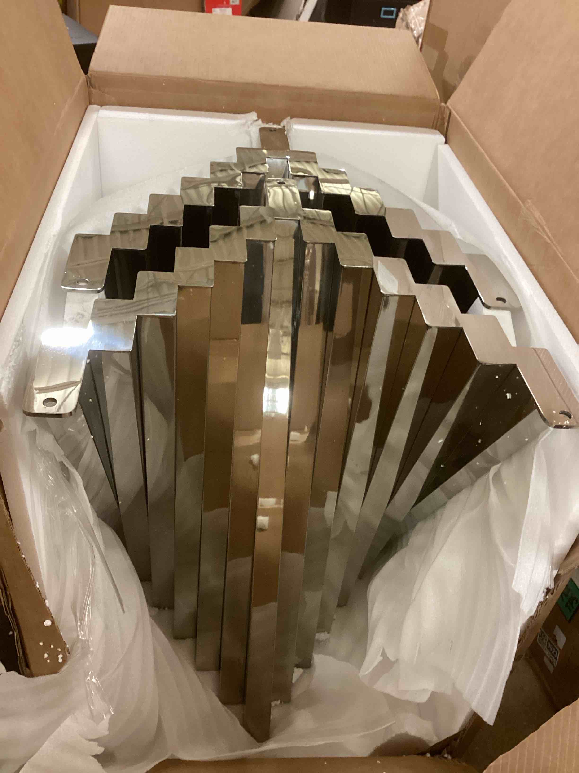 Condition photo showing New/Like New for rectangle dining table base silver (incomplete base only)