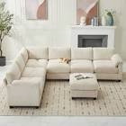 Chenille Sleeper Sectional Corner beige (incomplete one box only)