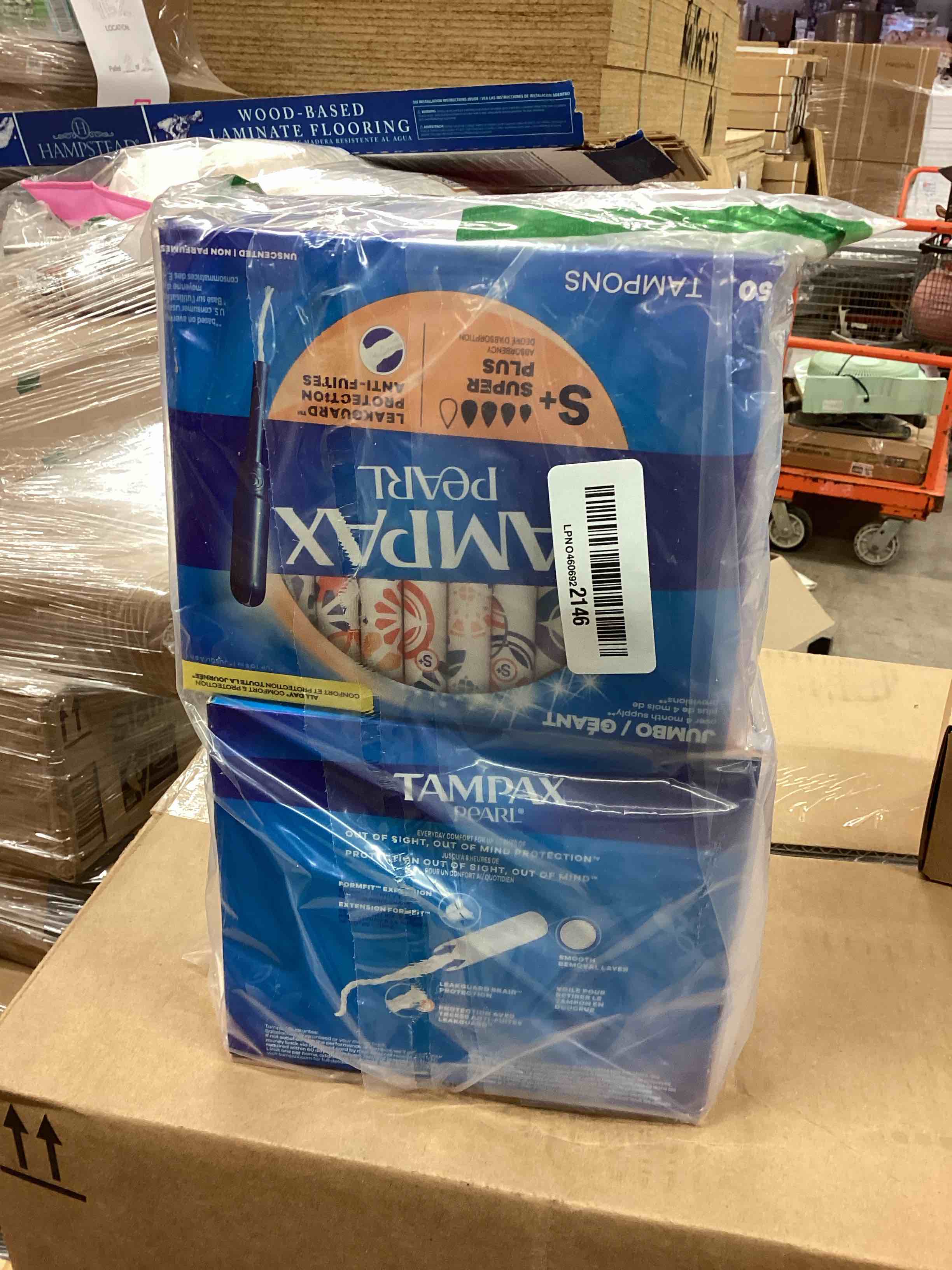 Condition photo showing New/Like New for Tampax Pearl Tampons for Women, with LeakGuard Braid, Super Plus Absorbency, Unscented, 100 Count (2 Packs of 50)