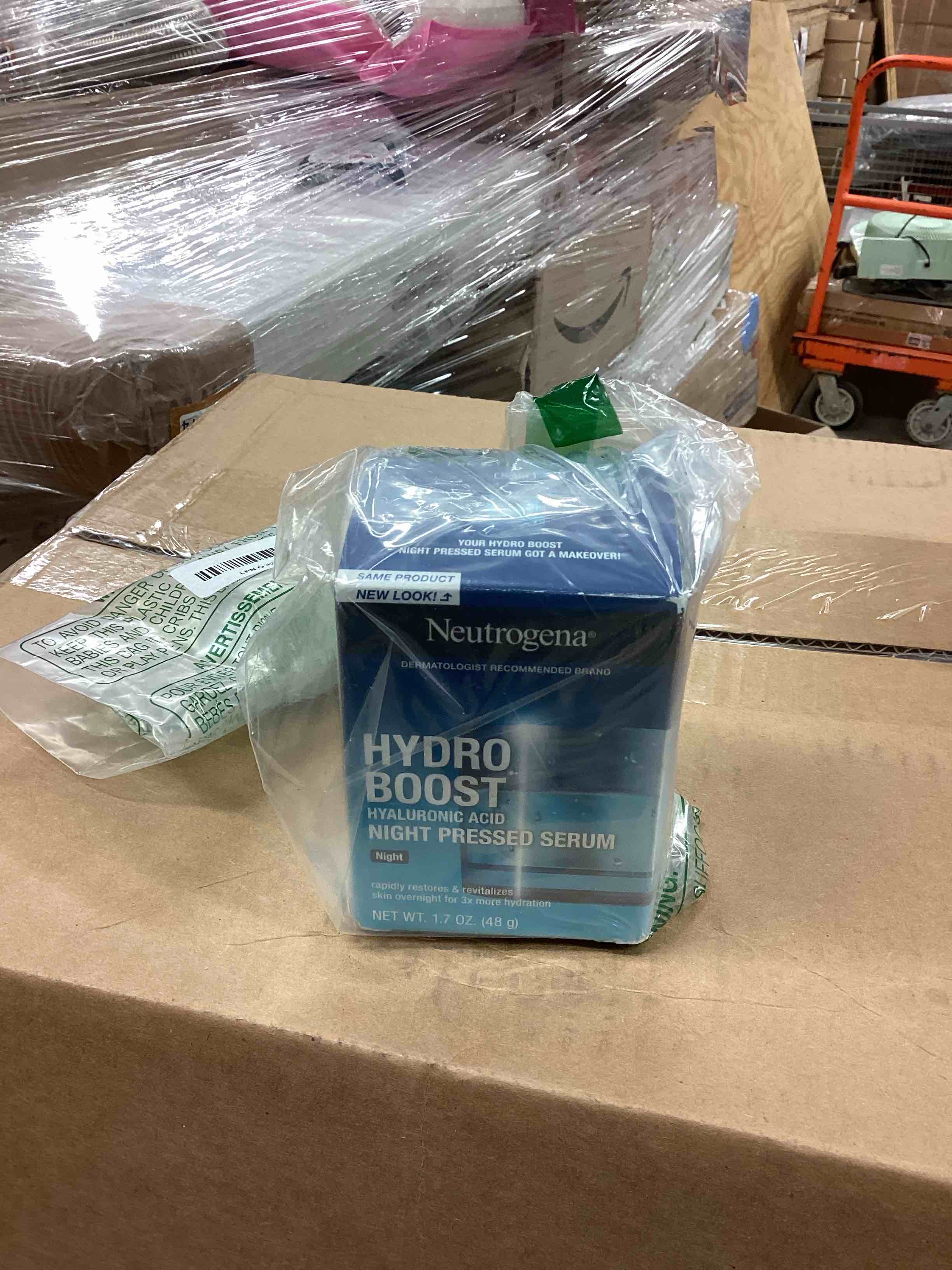 Condition photo showing New/Like New for Neutrogena Hydro Boost Night Pressed Serum - with Hyaluronic Acid & Antioxidants, Hydrating Face Moisturizer that Restores & Revitalizes Skin Overnight, for Normal to Extra Dry Skin, 1.7 oz