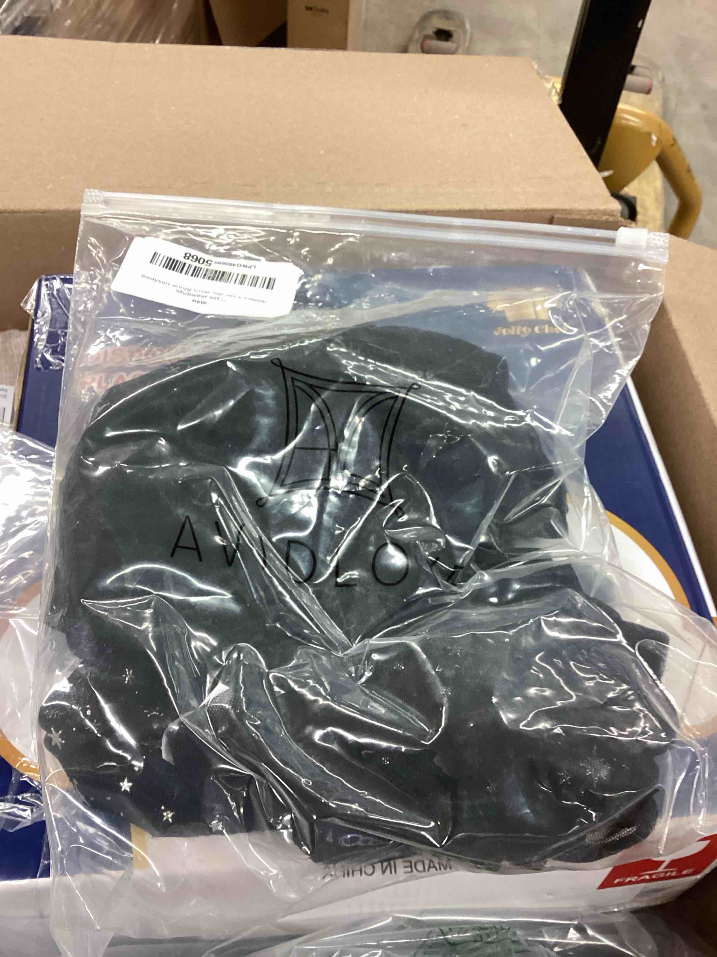 Condition photo showing New/Like New for Avidlove Rave Outfits for Women Festival Sexy Lingerie Bodysuit Buckle Shrug Crop Top Set Sparkle Star Small