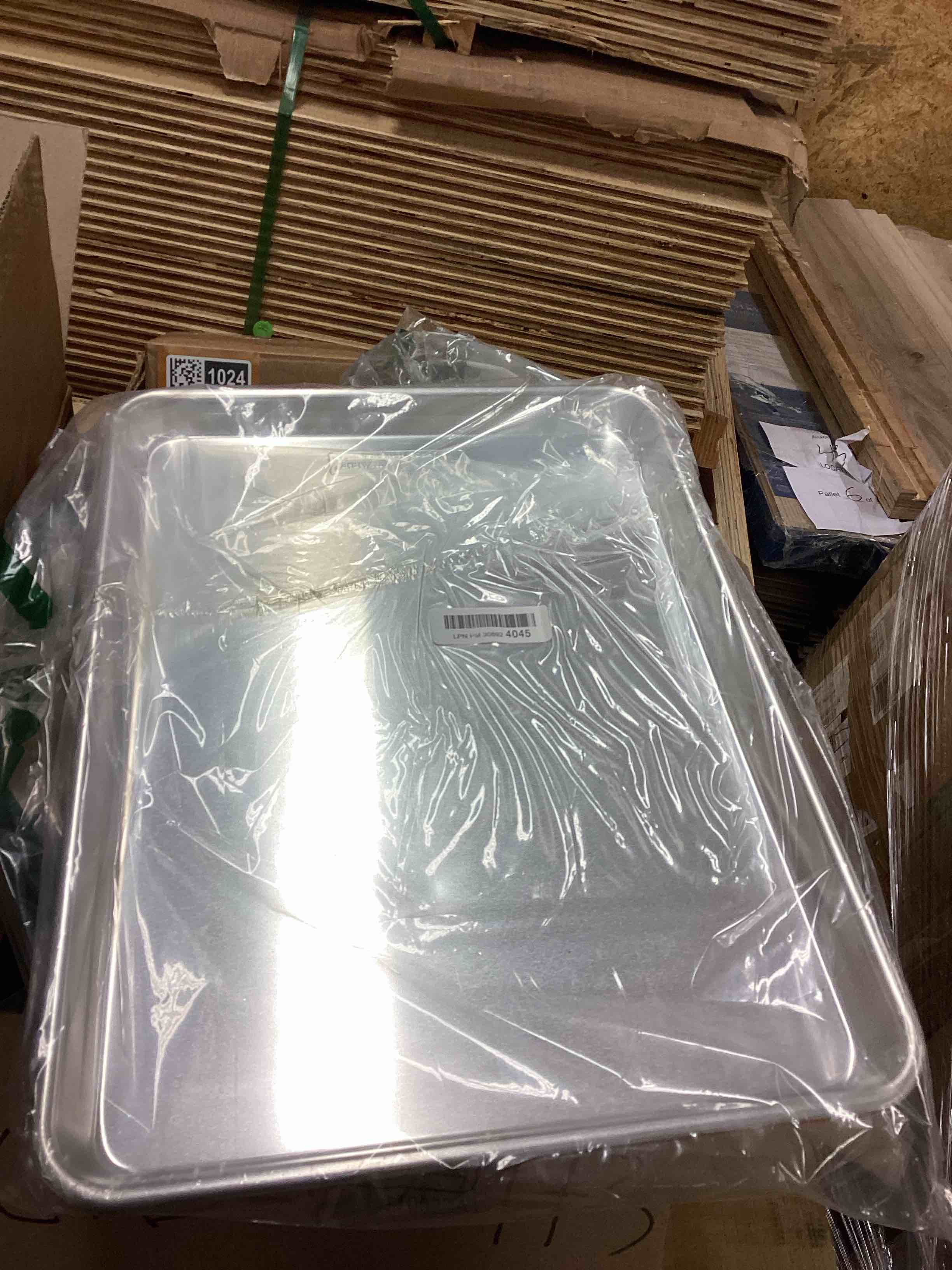 Condition photo showing New/Like New for Nordic Ware Naturals Half Sheet - USA Made Aluminum Commercial Quality Sheet Pan for Baking or Roasting, Encapsulated Galvanized Steel Rim Prevents Warping, 2-Pack 2pk Half Sheet