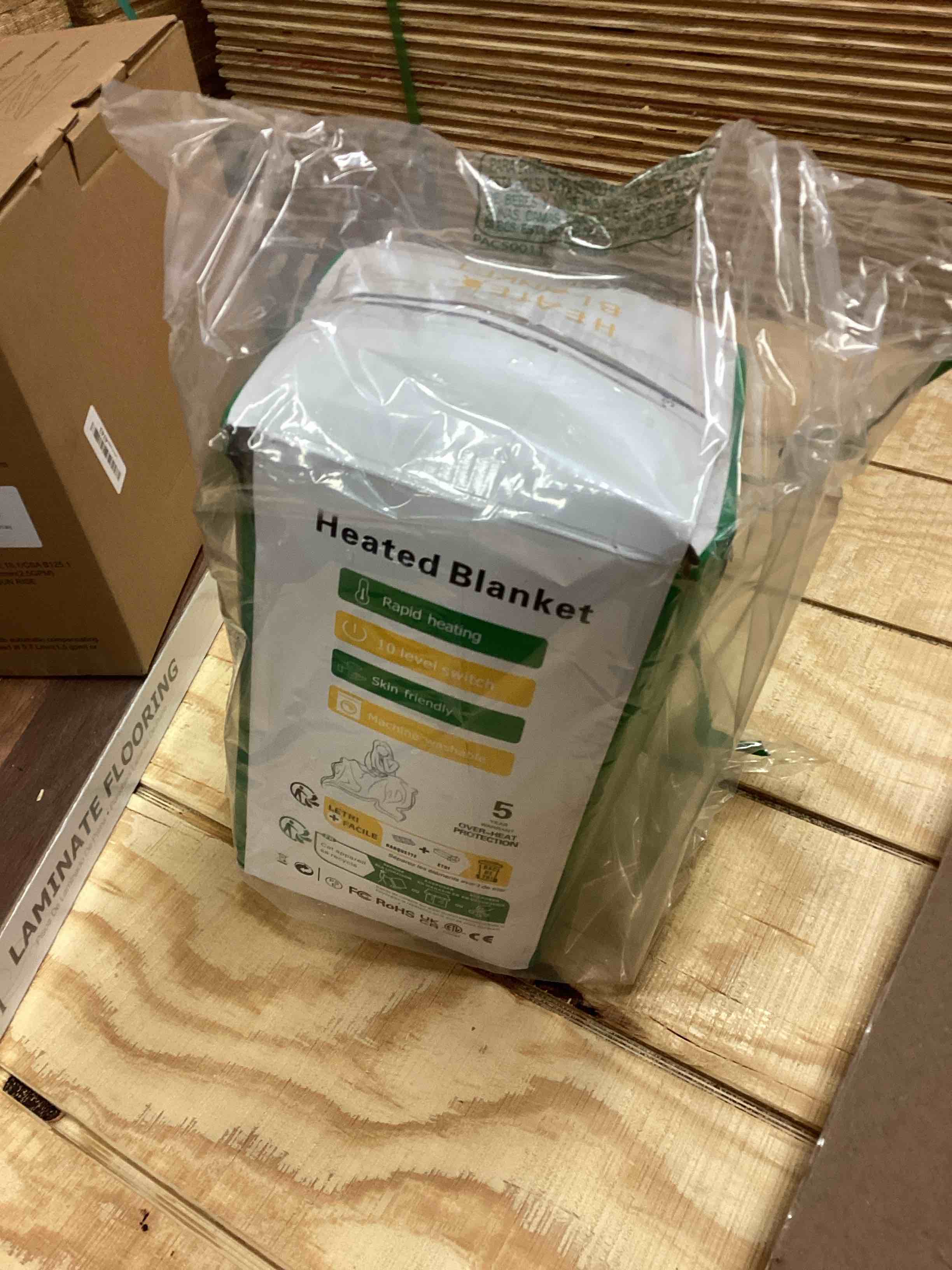 Condition photo showing New/Like New for Heated Blanket Electric Full, Soft Flannel Heating Blanket with 8 Hours Auto Off 10 Fast Heating Levels Machine Washable Sherpa Heated Blanket with Overheating Protection Khaki Full (72" x 84")