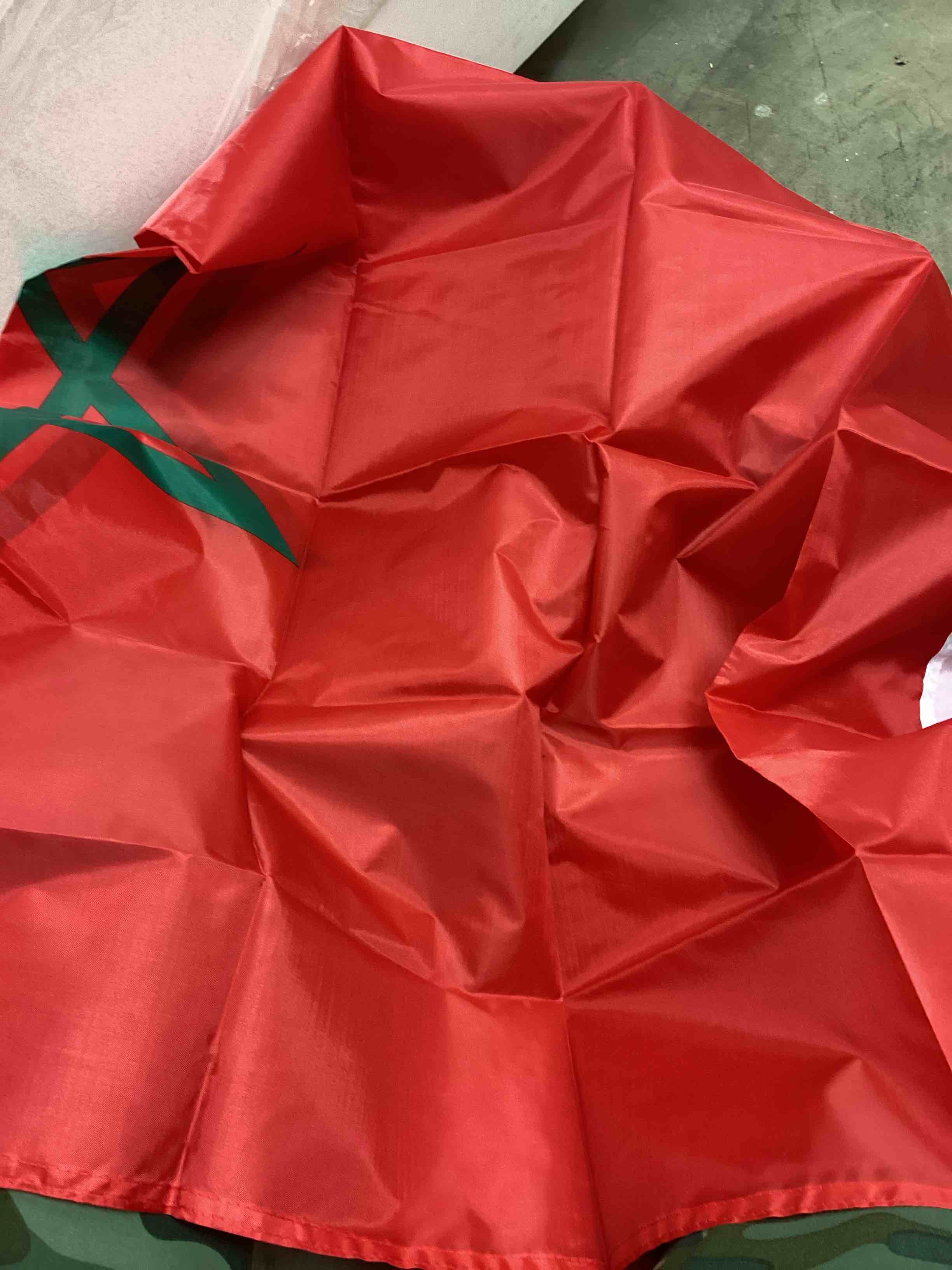 Condition photo showing New/Like New for (case of 20 pcs) Trade Winds 3x5 Morocco Kingdom North African Country Flag 3'x5' Banner Grommets Green Star Premium Fade Resistant