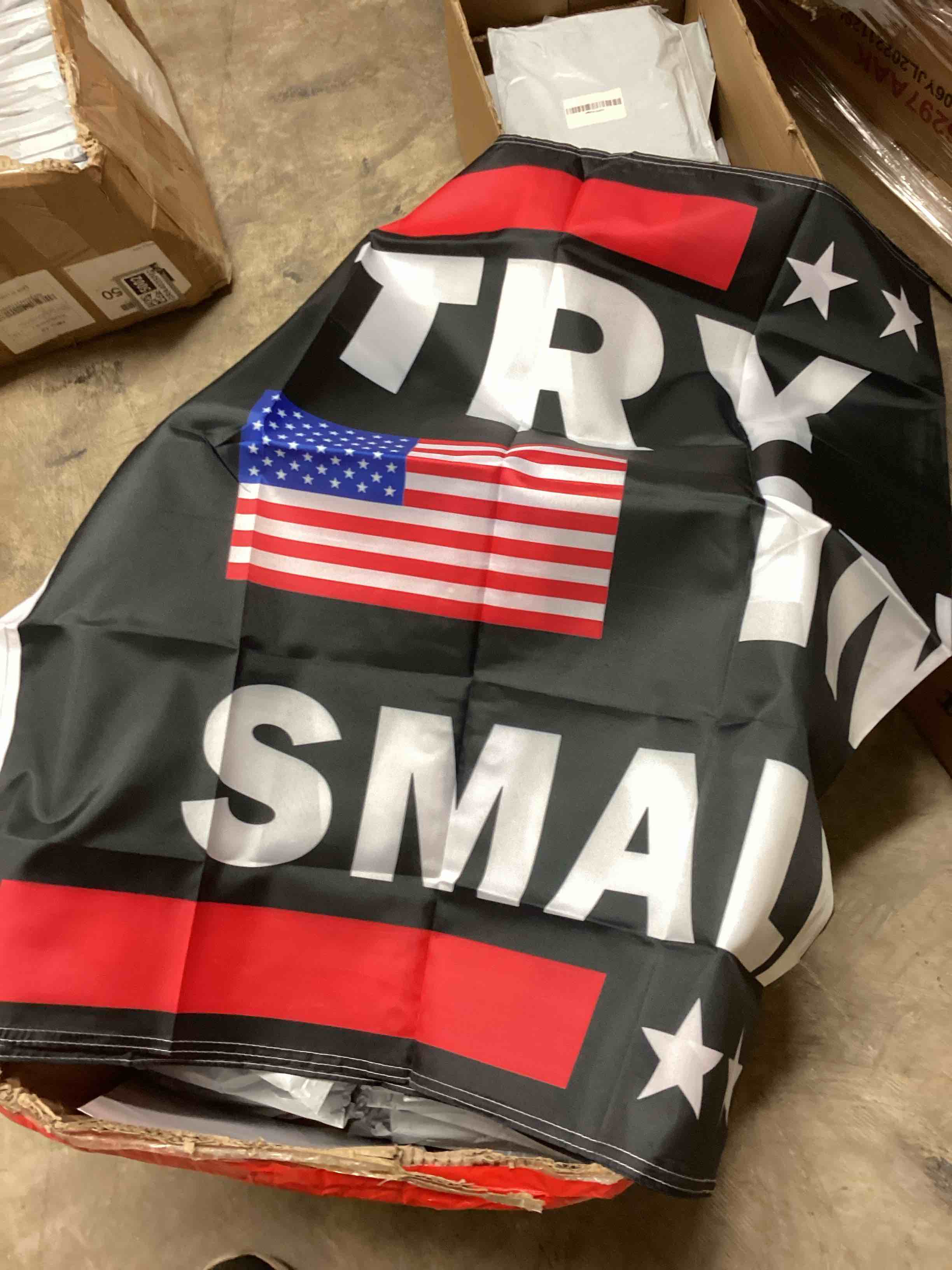 Condition photo showing New/Like New for (Case of 20 pcs)  Try That in A Small Town Flag 3x5FT for Indoor Outdoor, Vivid Colour, Flags with Rust-proof Brass Grommets.