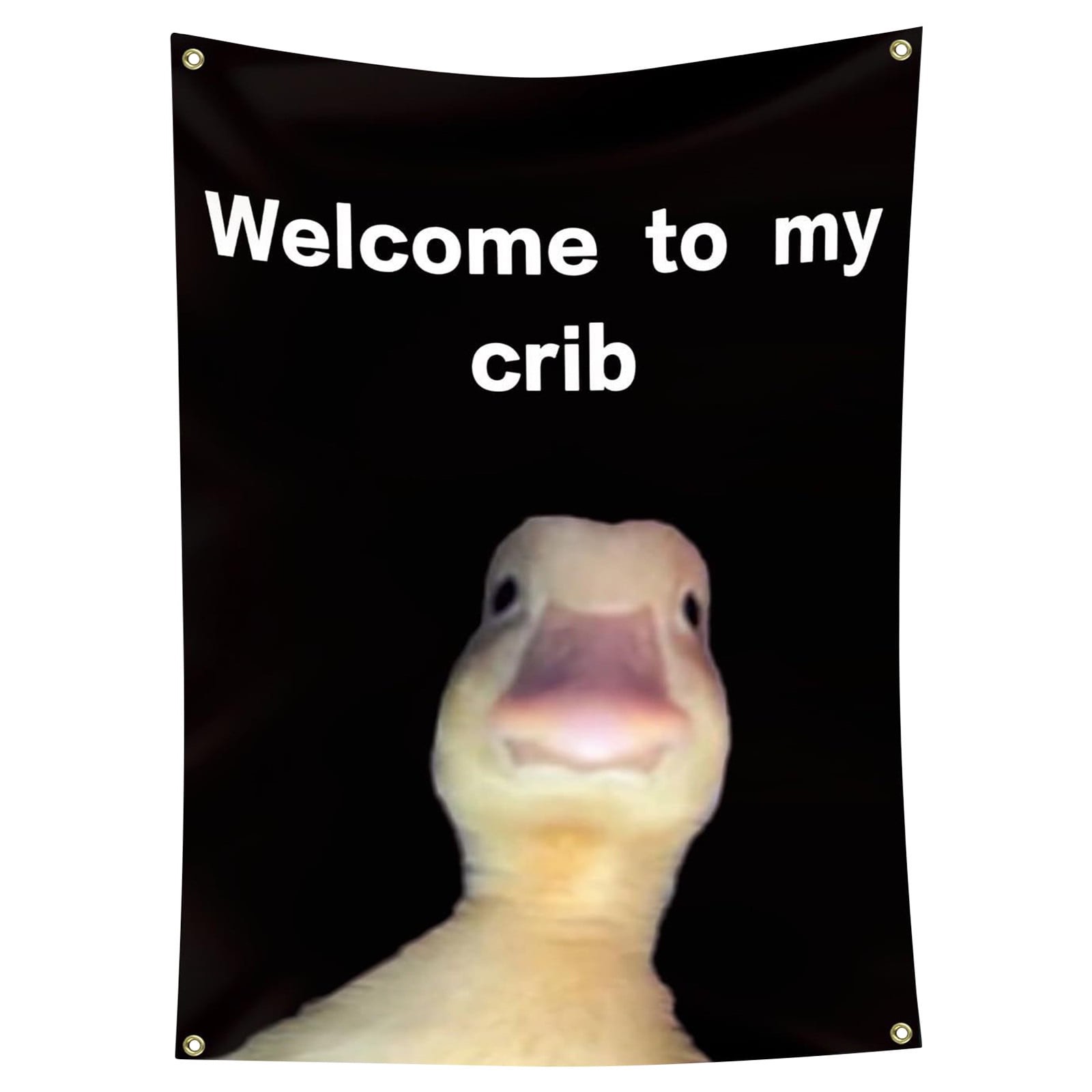 (Case of 50 pcs) WNFJR Welcome To My Crib Funny Room Flag - 3x5ft High-Quality Polyester Decoration for Dorm, Bedroom, Party - Vivid HD Printing & Brass Grommets