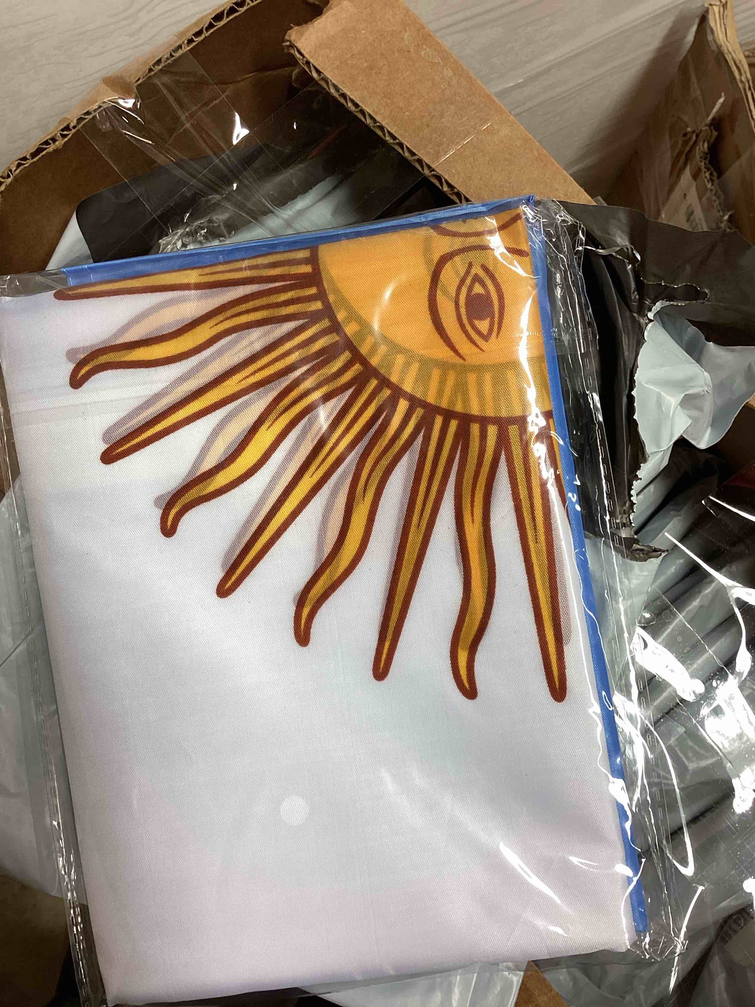 Condition photo showing New/Like New for AhfuLife Argentine Flag 3x5 Ft, Large Argentina National Flags for Outside - Double Side with Brass Eyelets for Argentine Party Decorations, Soccer Party Bar Garden Decoration Indoor Outdoor