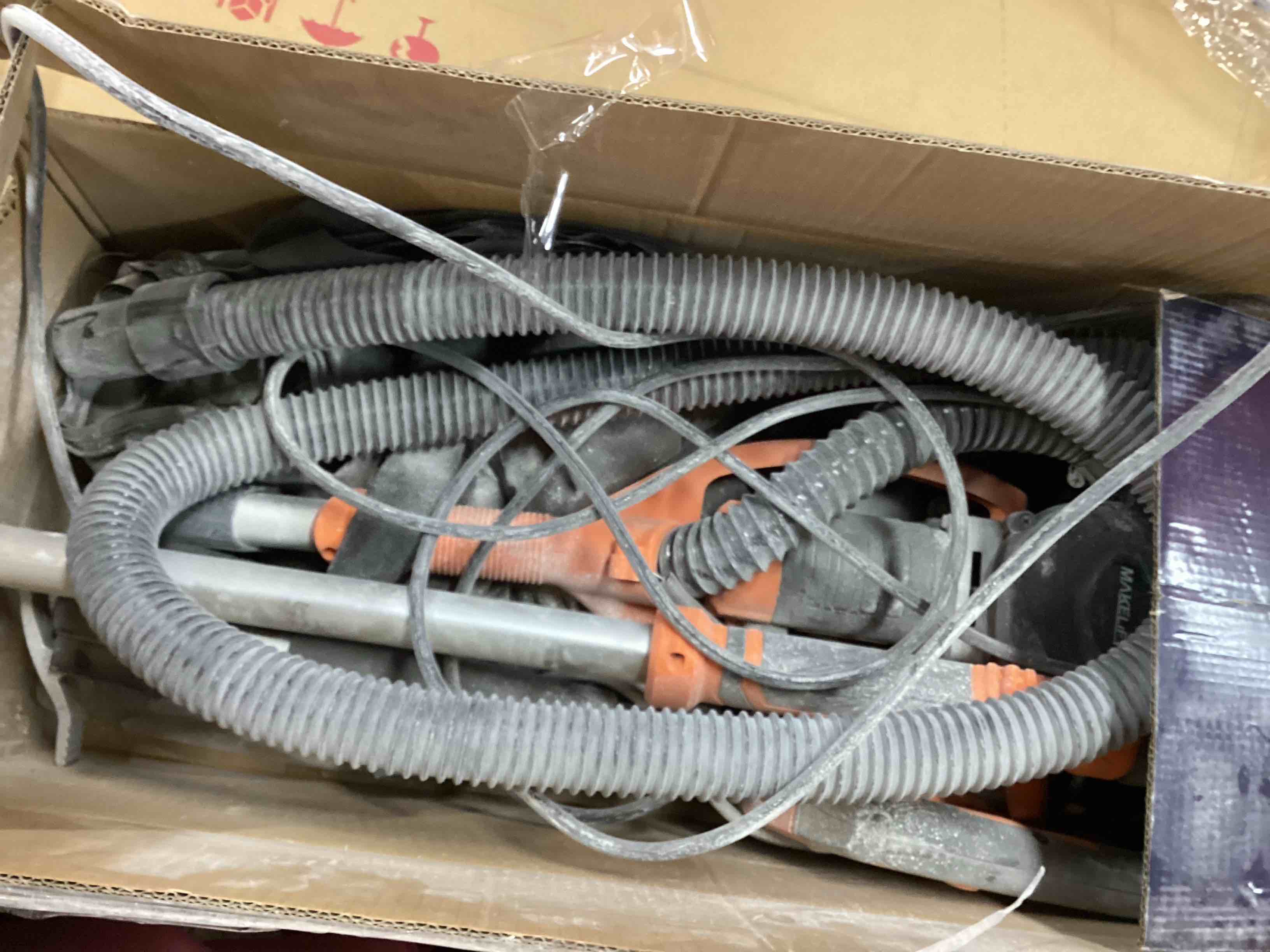 Condition photo showing As Is for Drywall Sander with Vacuum Dust Collector,1050W 7.33A Popcorn Ceiling Removal Tool,LED Light,5 Variable Speed 1000-2100RPM,Foldable & Extendable Handle,12 Sanding Discs