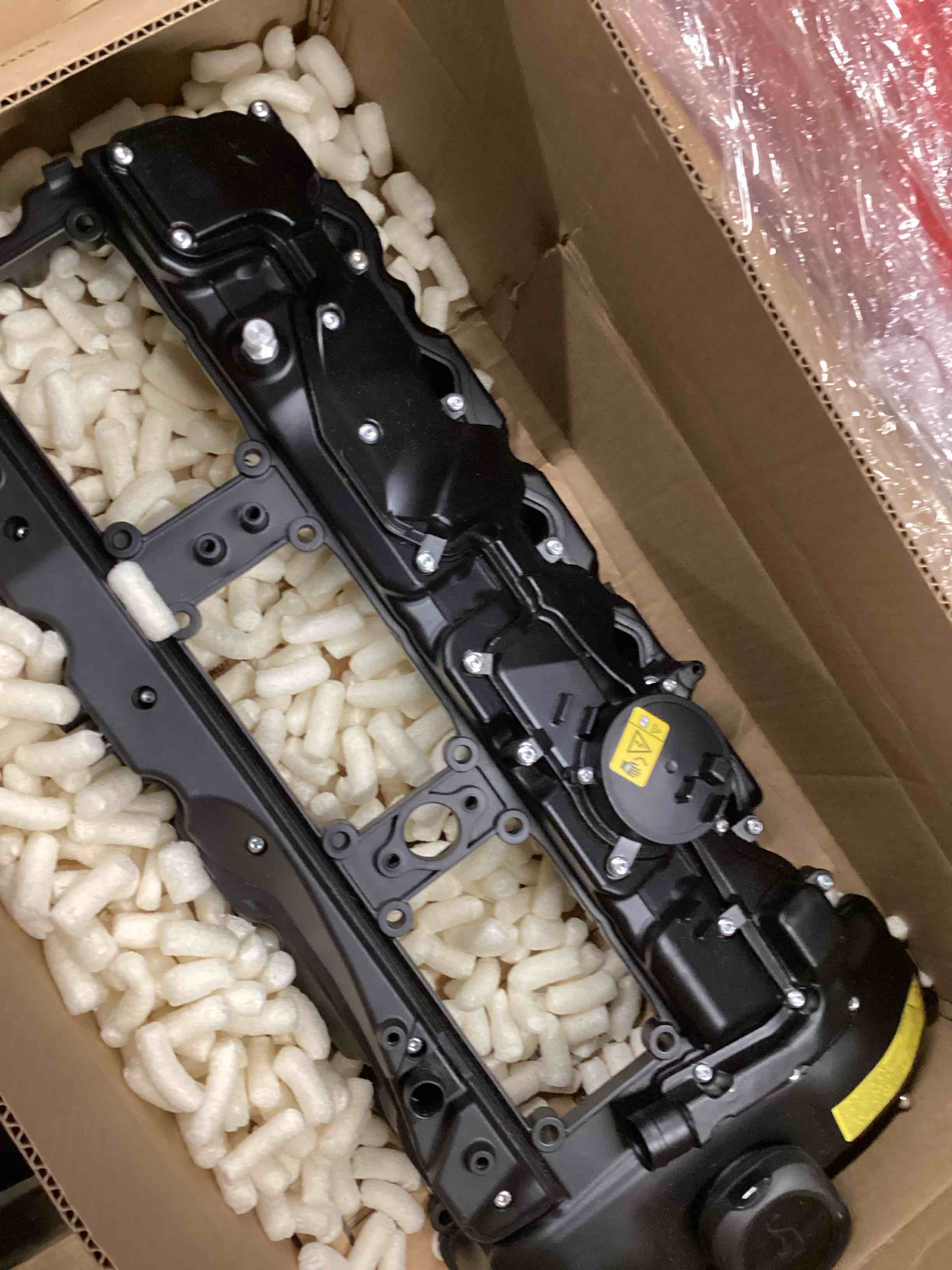 Condition photo showing As Is for Upgraded Aluminum N55 Engine Valve Cover Kit Compatible with 2010-2019 BMW 135i 235i 328i 335i 435i 530i 535i 640i 740i 740Li M135i M2 M235i xDrive X1 X3 X4 X5 X6, 3.0L Replace 11127570292 (Black) Aluminum (Black) (incomplete) 