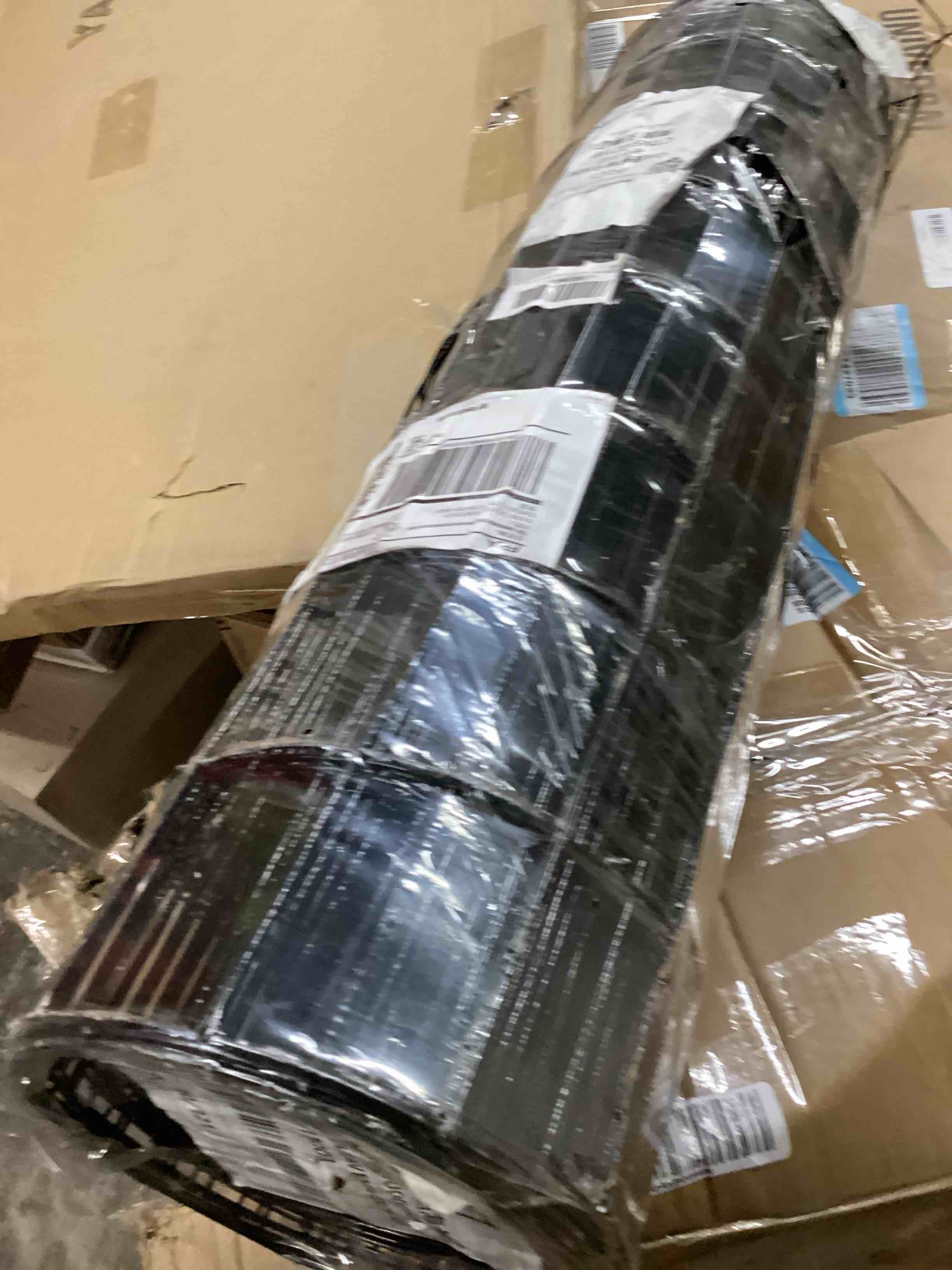 Condition photo showing As Is for Wire Fence 24in x 50ft, 2X 3 16GA, Black PVC Coated Garden Fence for Yard Garden Border Fencing Roll Vinyl Coating Metal Wire Mesh for Yard Vegetable Plant Protection Poultry Netting 24''x50'