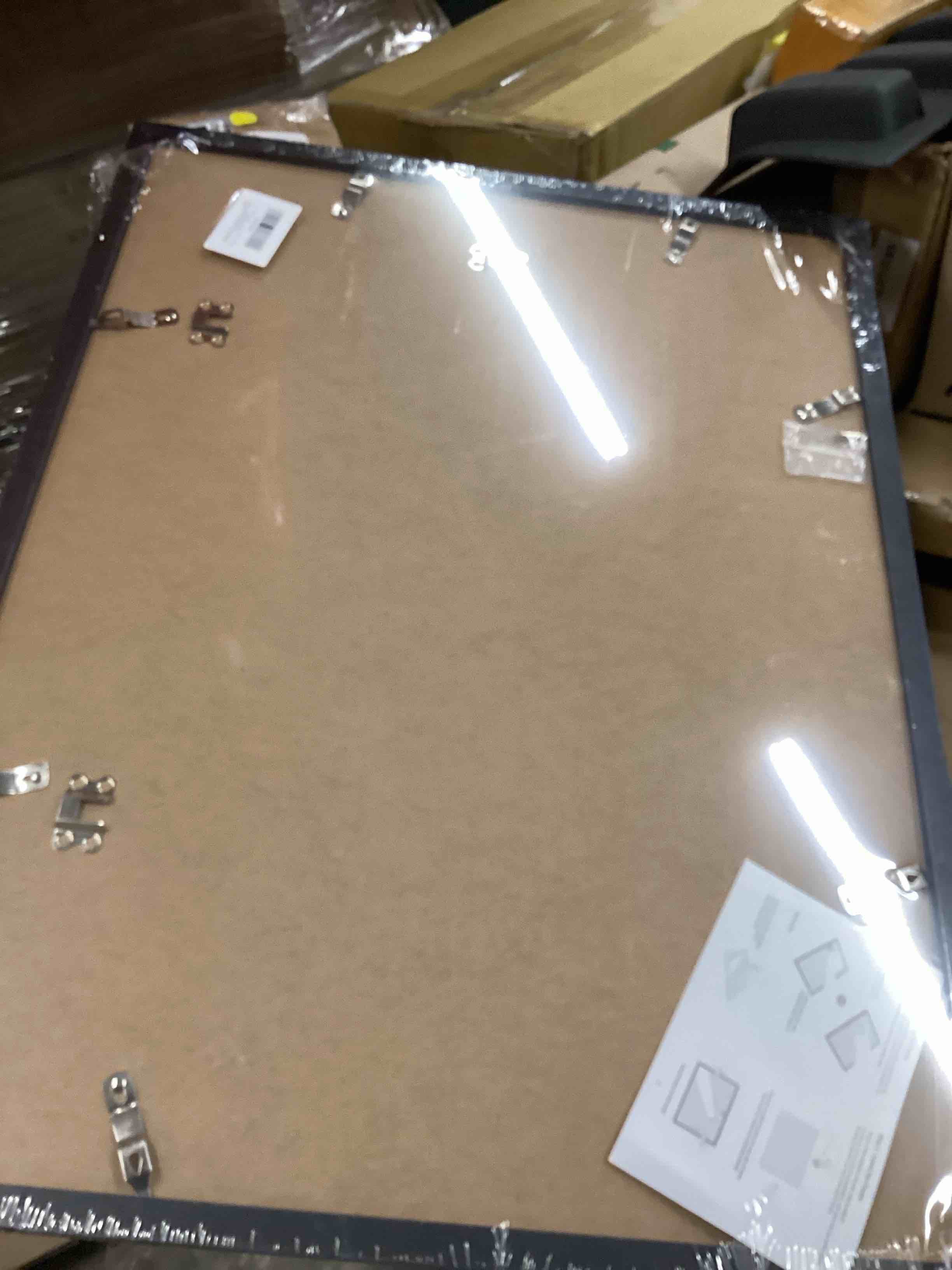 Condition photo showing As Is for 18x24 Picture Frame with 16x20 Mat, Display Photo 16x20 with Mat or 18 x 24 Without Mat, Wall Hanging Large 18 by 24 Poster Frame with Plexiglass, Black Black 18x24 inch