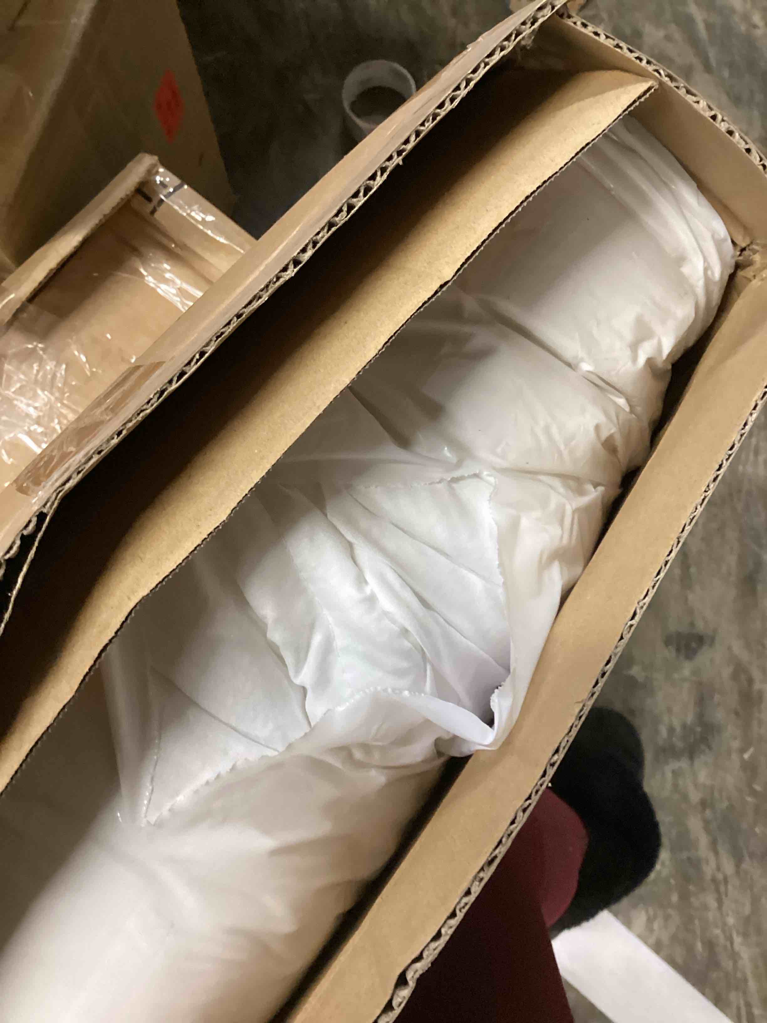 Condition photo showing As Is for Twin Comforter Duvet Insert White, All Season Down Alternative Comforter, Ultra Soft Quilted Bedding Comforter with 8 Corner Tabs, Machine Washable