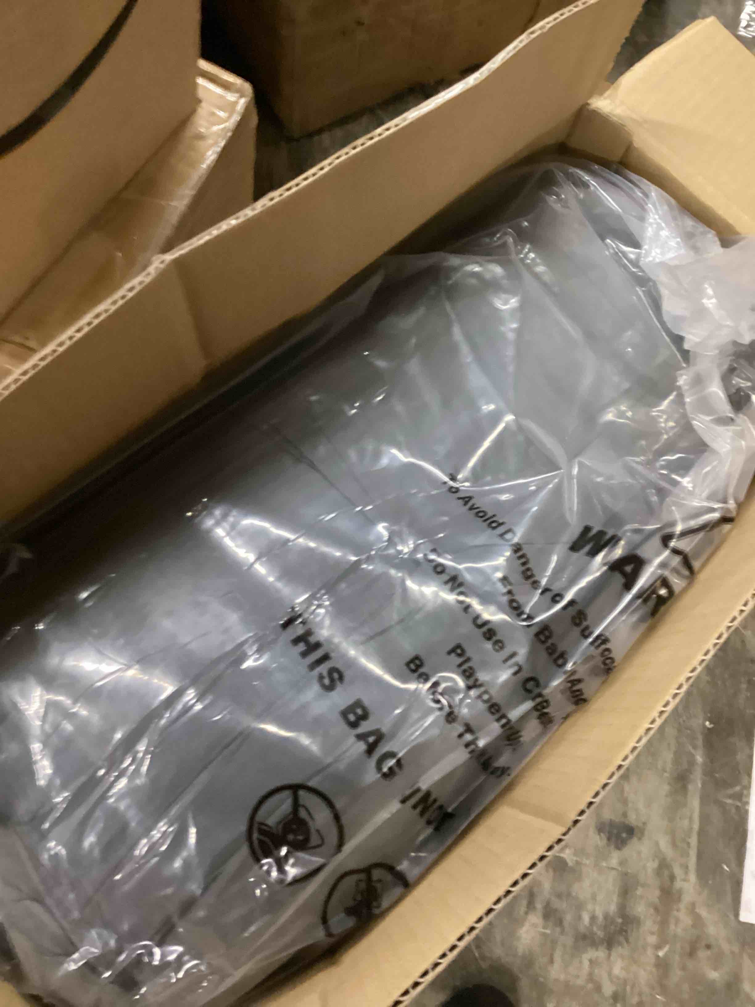 Condition photo showing New/Like New for Grey Goose Feather Down Comforter King Size, Premium All Season Duvet Insert, 750+ Fill Power 1200TC Cotton Blend Fabric Hotel Style Comforter, 50 Oz Lightweight (106x90, Dark Grey)