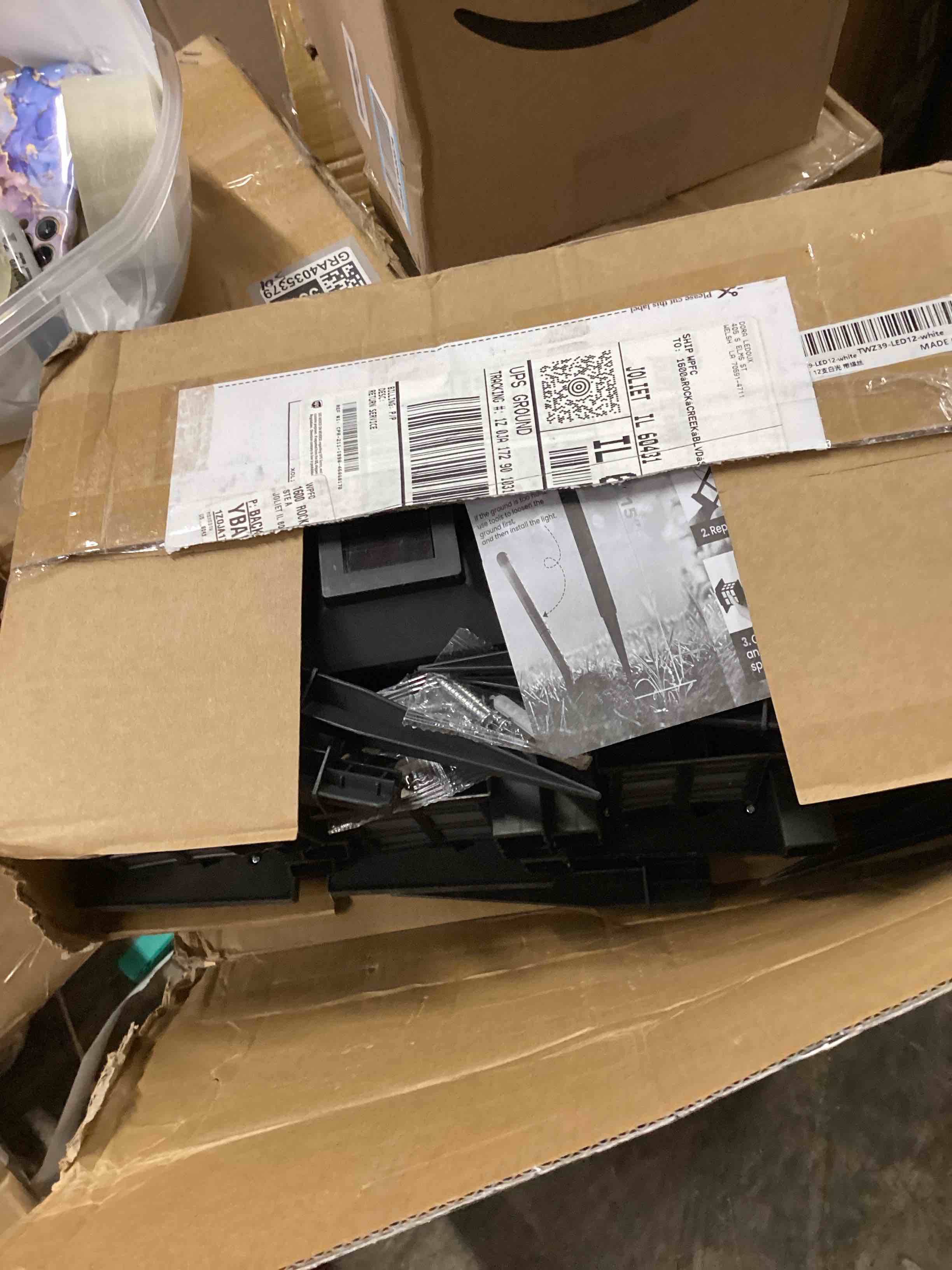 Condition photo showing As Is for SOLPEX Solar Outdoor Lights, 12 PCS Path Lights, Walkway Light Outdoor, Garden Pathway Waterproof for Garden, Yard, Landscape and Driveway(Cold White)