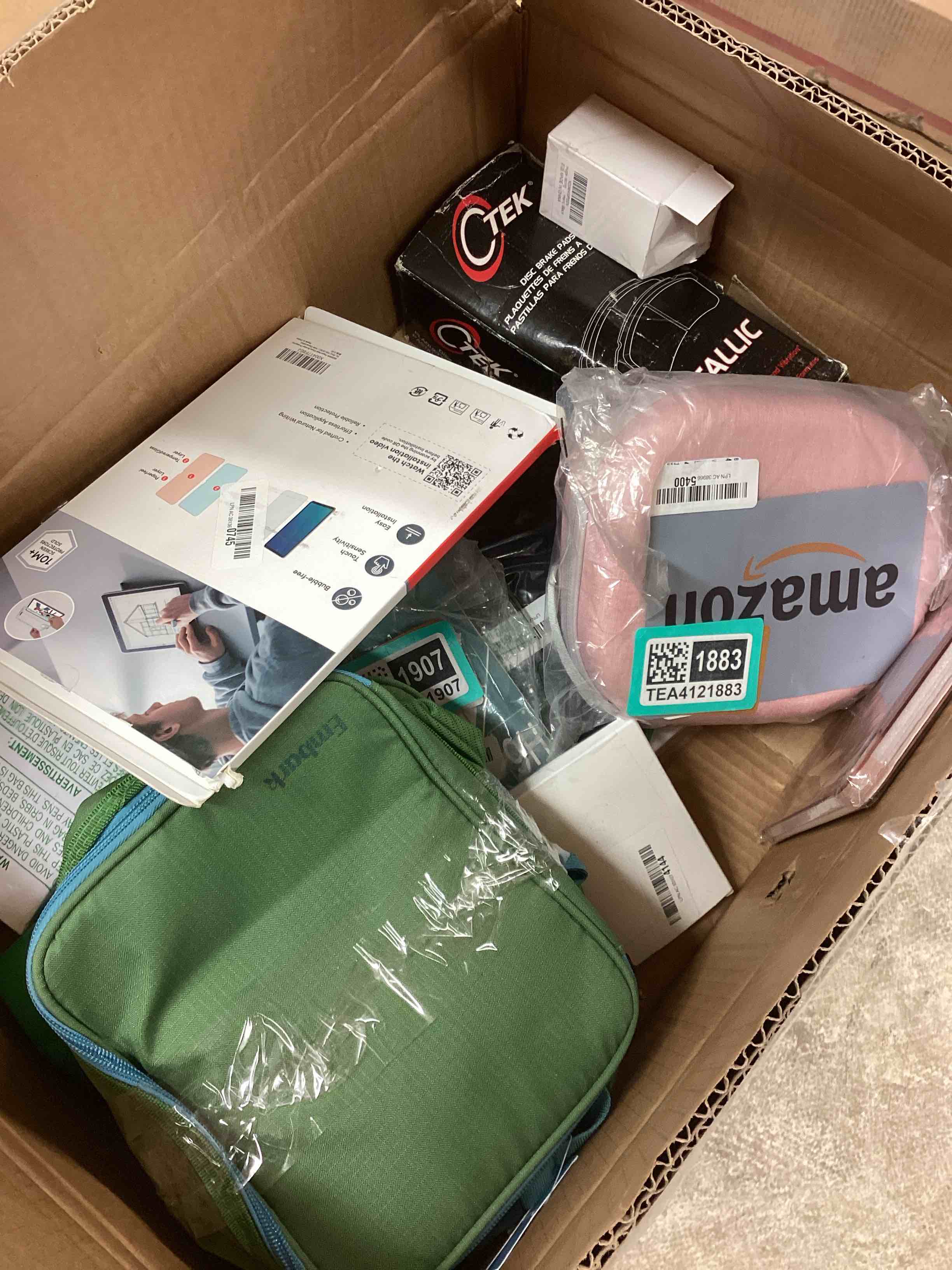 Assorted of Items screen protector/ cases/ disks Brahe pads/ and more 