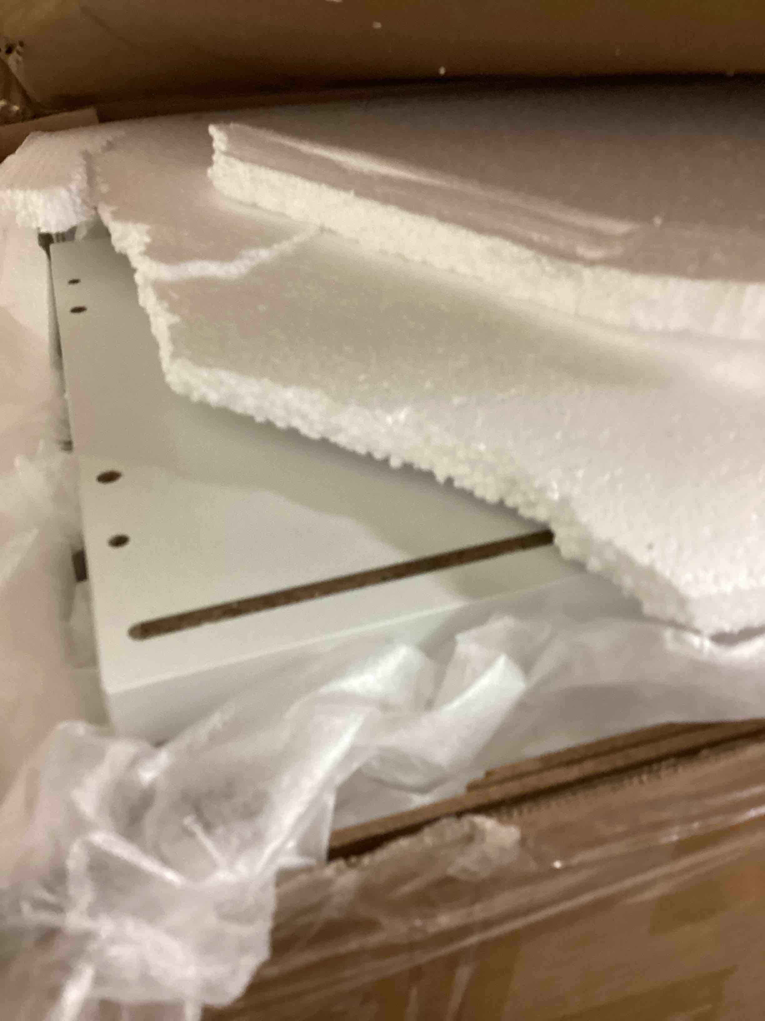 Condition photo showing As Is for fufu&gaga queen white murphy bed storage with headboard (incomplete box 1 only) 