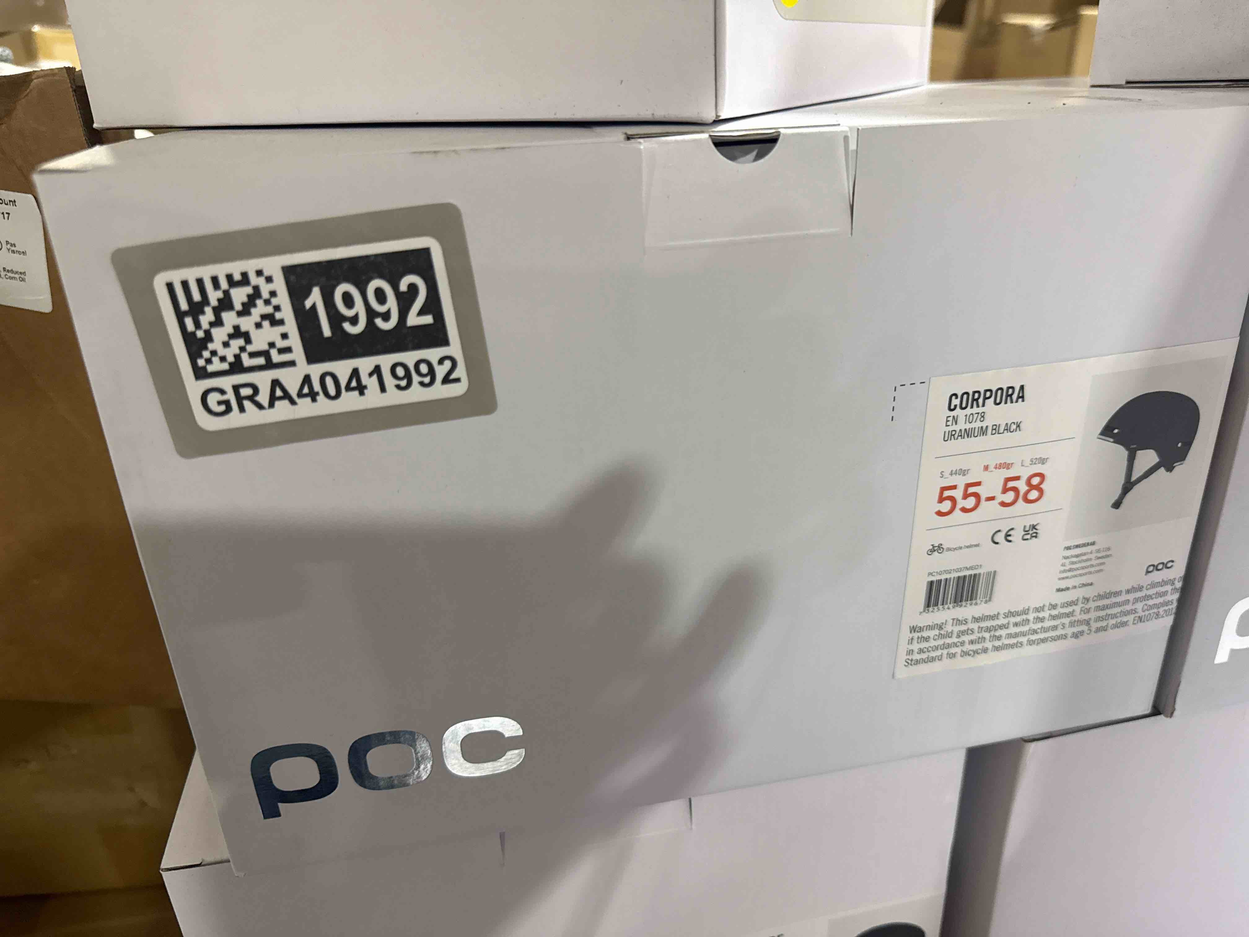 Condition photo showing Brand New for poc corpora cycling helmet uranium black matt med (b09ftg8156)