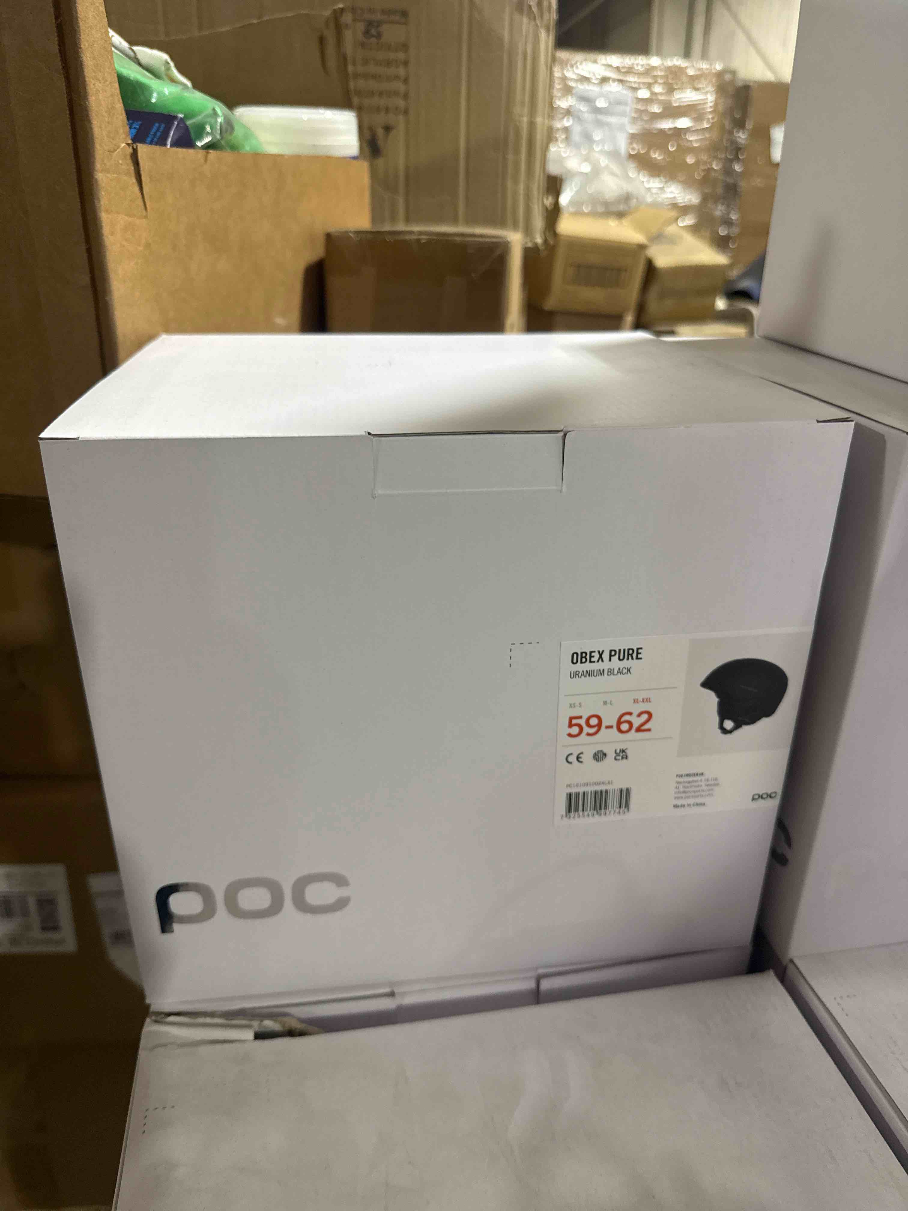 Condition photo showing Brand New for poc, obex pure snowboard and ski helmet for resort and backcountry riding, breathable and adjustable, uranium black, x-large/xx-large (b07rxkpntf)