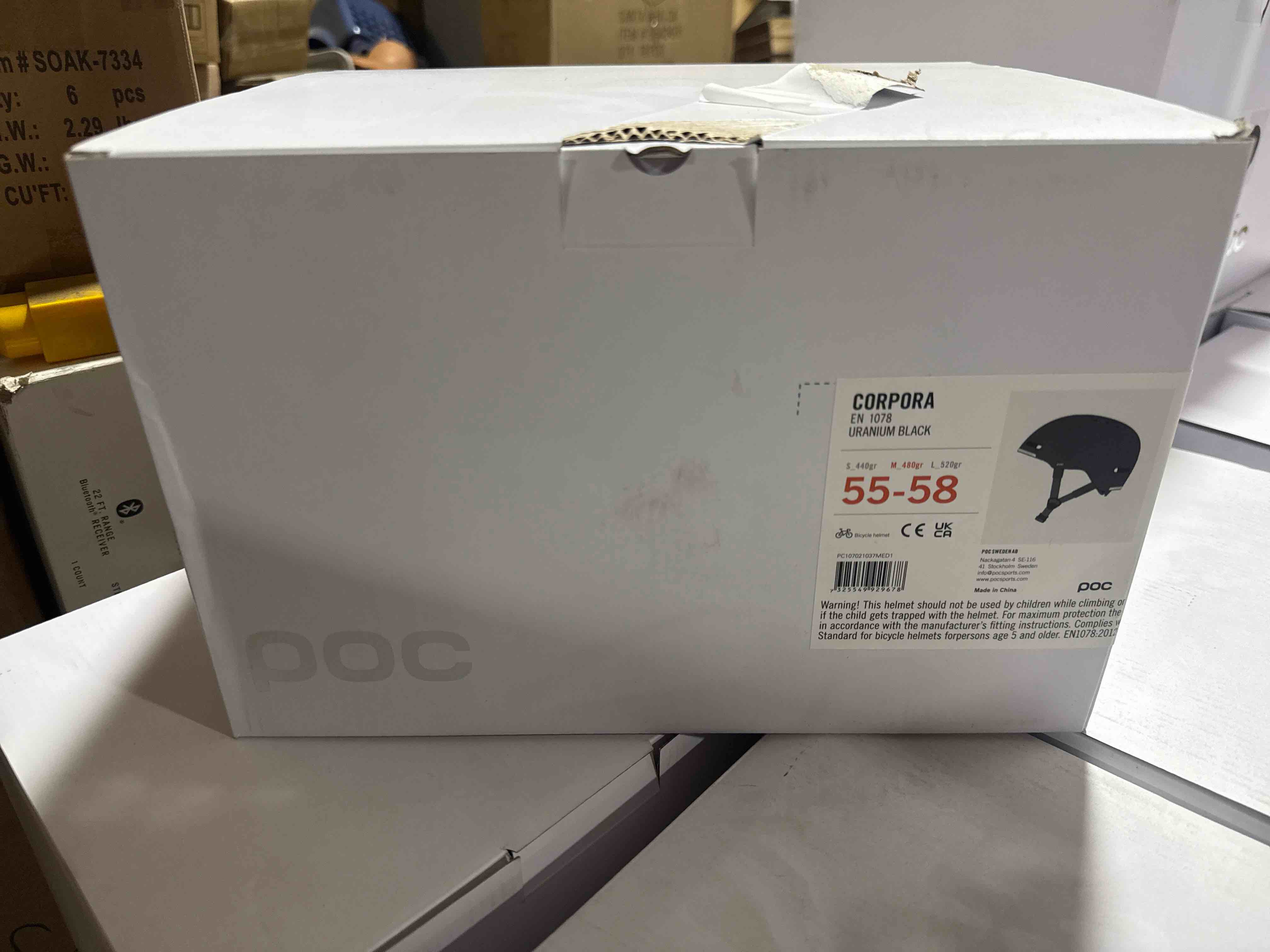 Condition photo showing Brand New for poc corpora cycling helmet uranium black matt med (b09ftg8156)