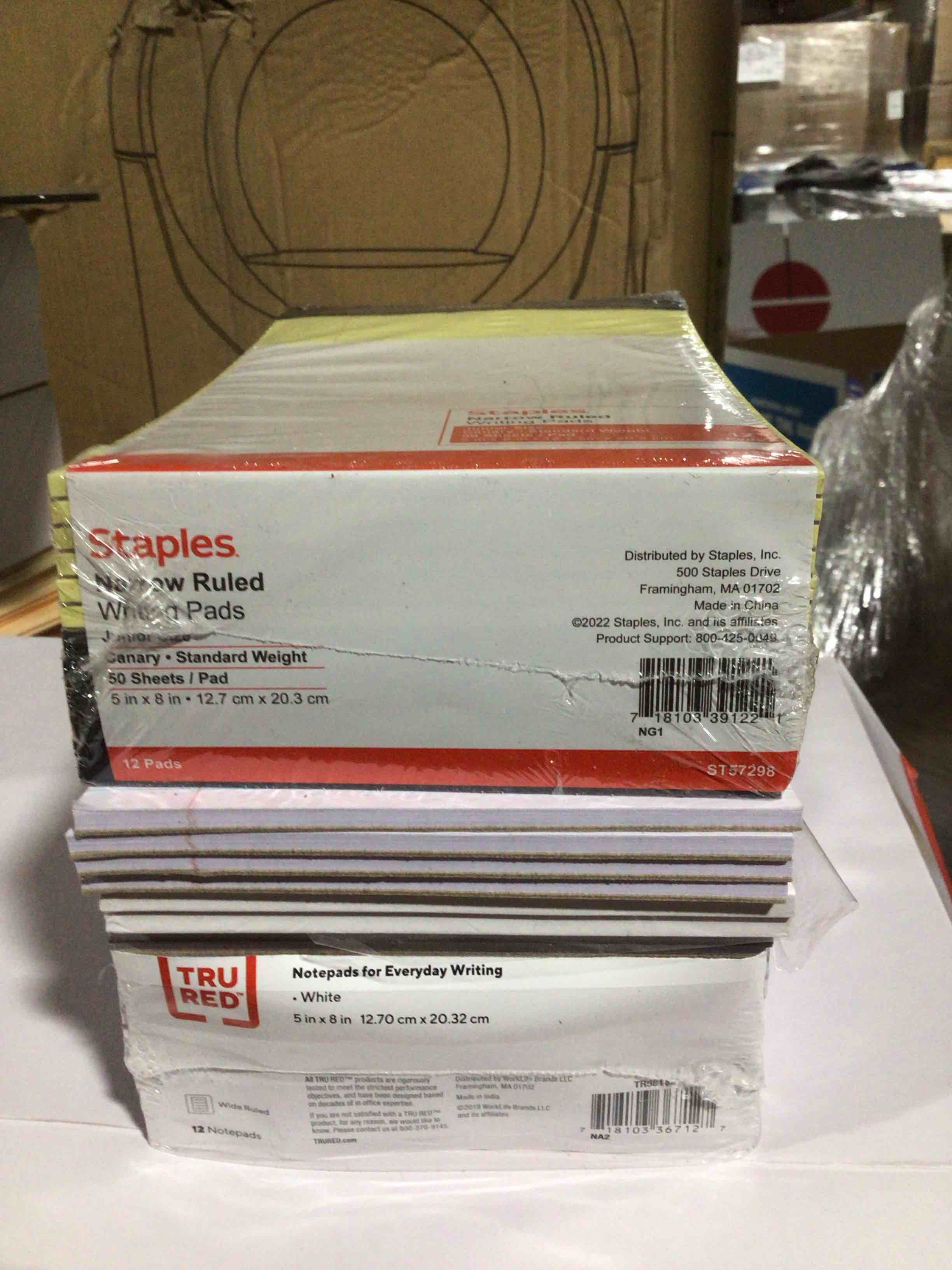 Condition photo showing New/Like New for Pack of 2 Office Legal Pads Narrow Ruled,Recycled Paper Writing Pads,Stationery,Clipboard Note Pads College Ruled Writing Tablets for School,50 Sheets Letter Writing