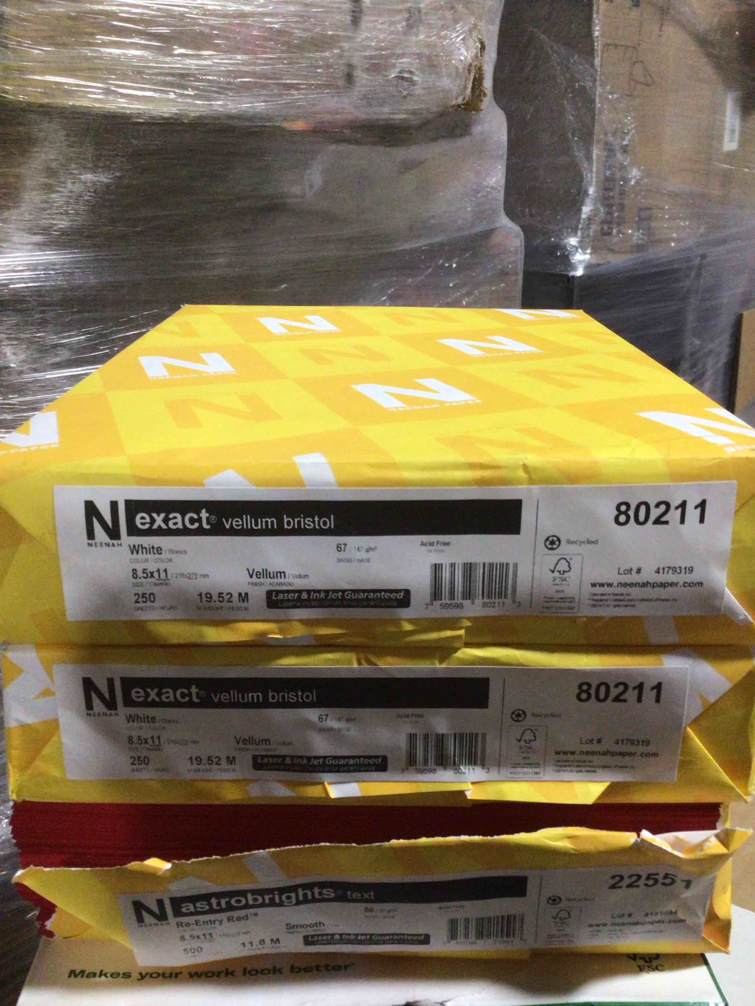Condition photo showing Good Condition for Pack of 3 Exact Vellum Bristol Inkjet Laser Copy & Multipurpose Paper - 30% Recycled Letter - 8 1/2 x 11 - 67 lb Basis Weight - Vellum - 250 / Pack - White