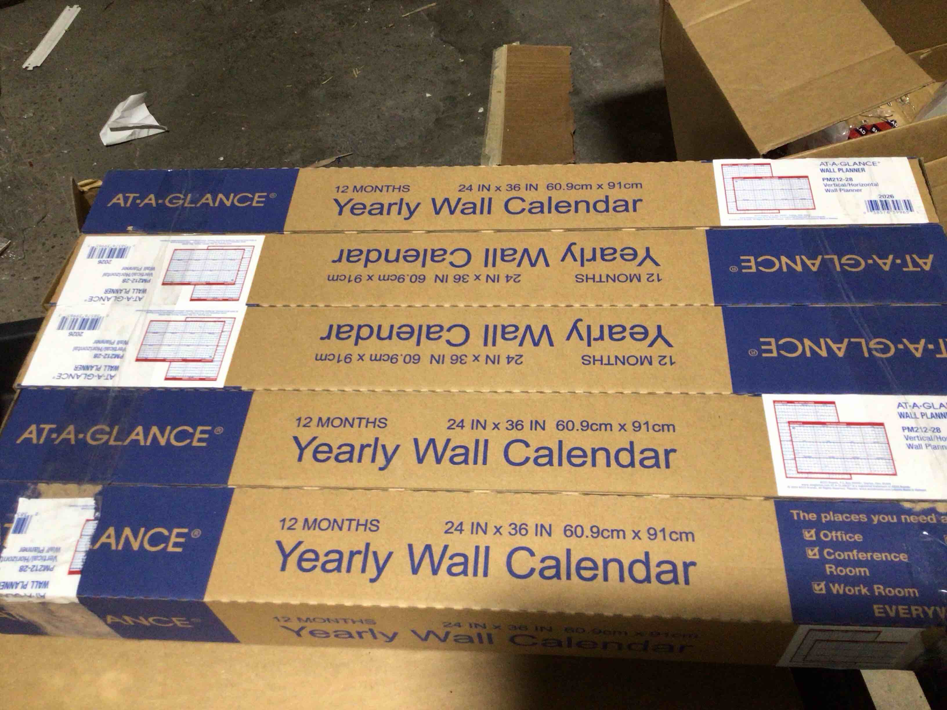 Condition photo showing New/Like New for AT-A-GLANCE 2026 Vertical Horizontal Reversible Yearly Wall Calendar Large 24 x