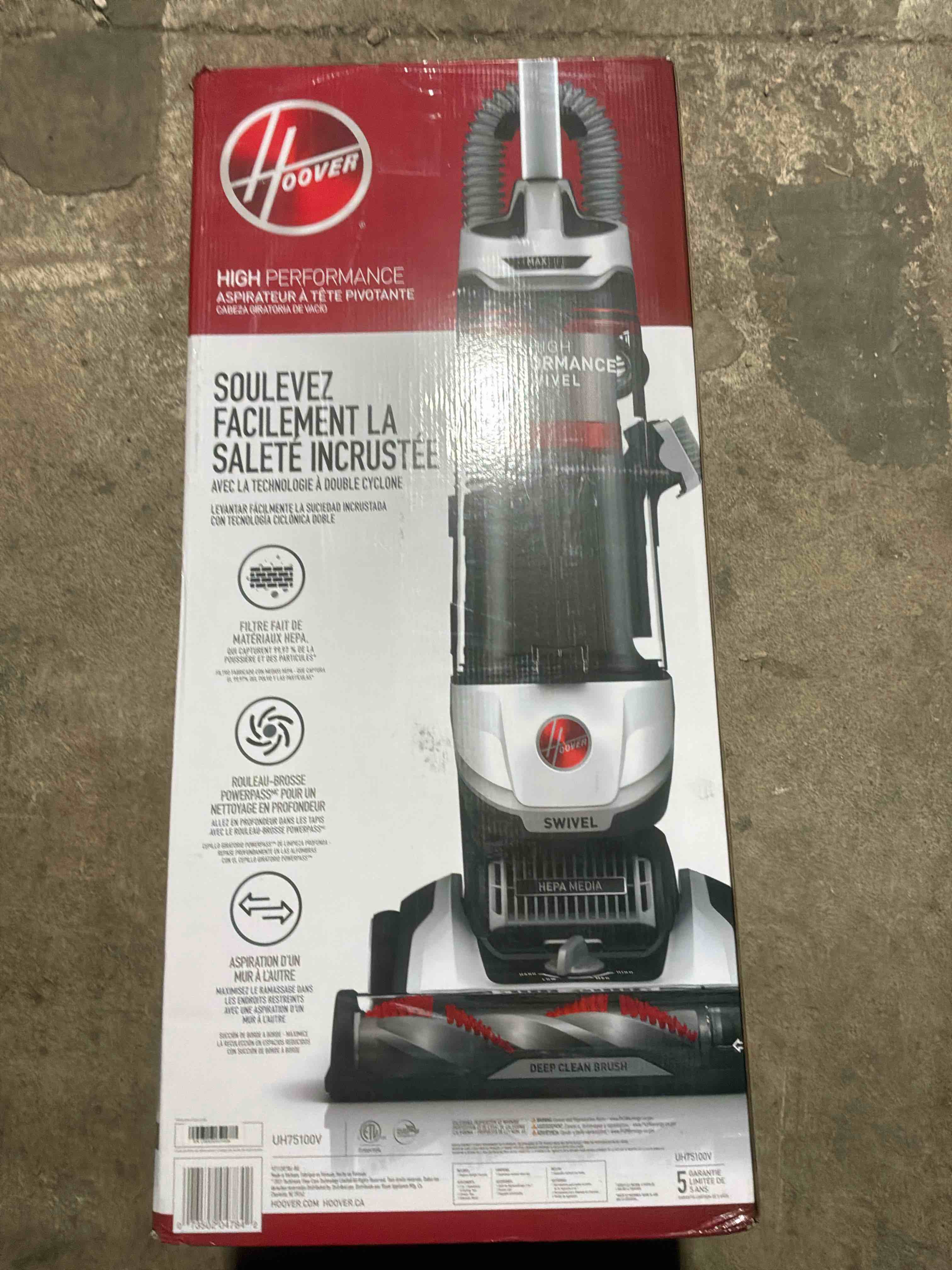 Condition photo showing New/Like New for Hoover High Performance Swivel Upright Vacuum Cleaner - UH75100
