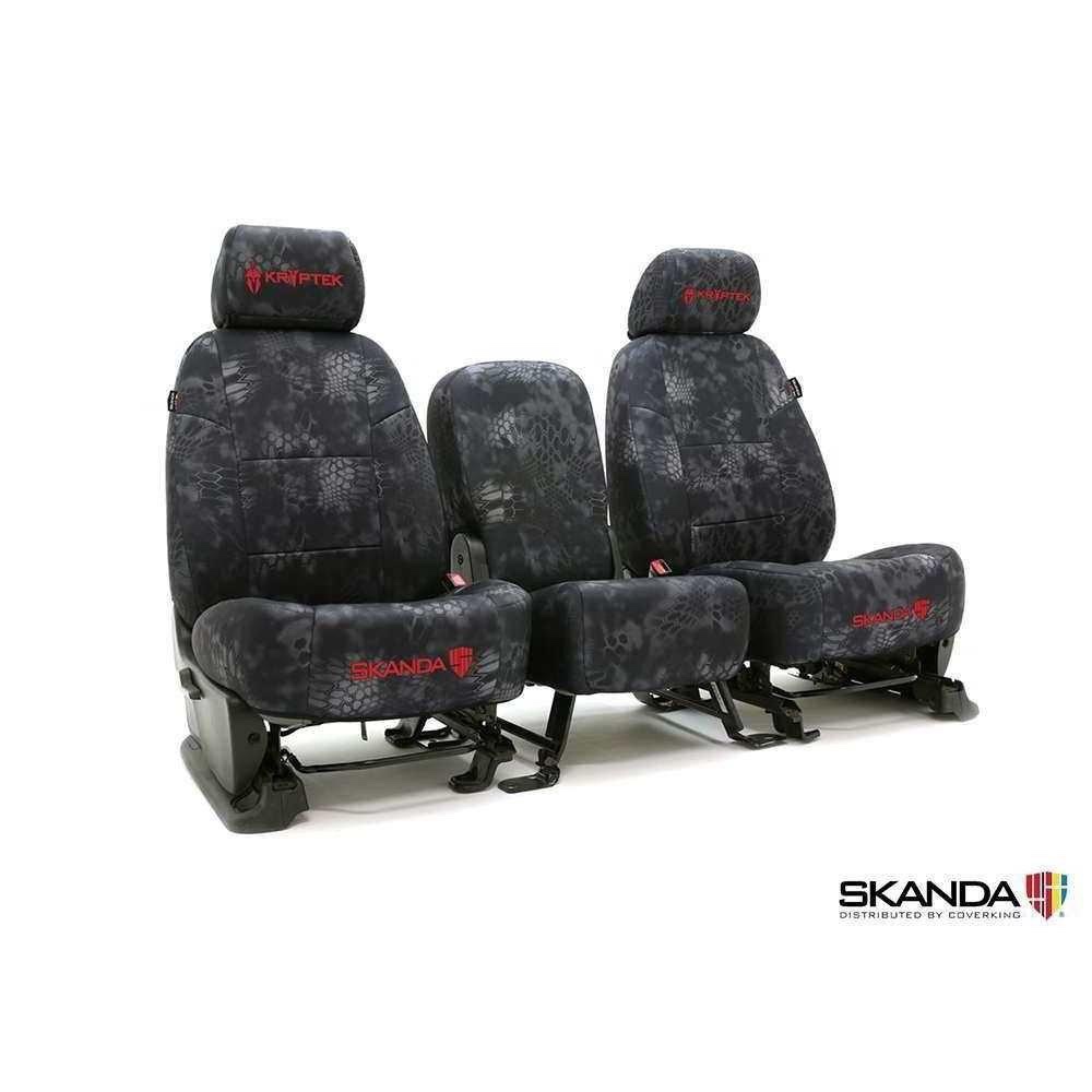 Condition photo showing New/Like New for Skanda Custom Fit Seat Cover Designed for Select Nissan Models: 1 Row, Neosupreme Fabric, Kryptek Typhon Solid