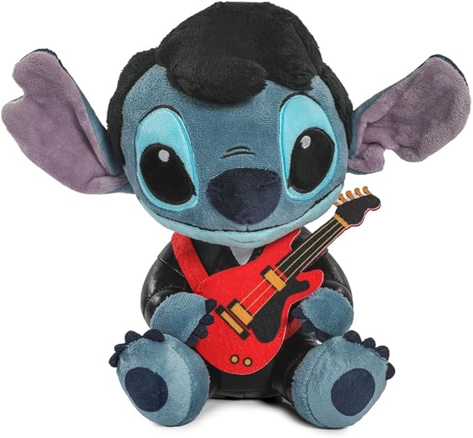 Condition photo showing New/Like New for Disney Lilo and Stitch - Collectible Comeback Elvis Stitch 8 Inch Stuffed Plush Phunny Figure, by Kidrobot Brand: Kidrobot