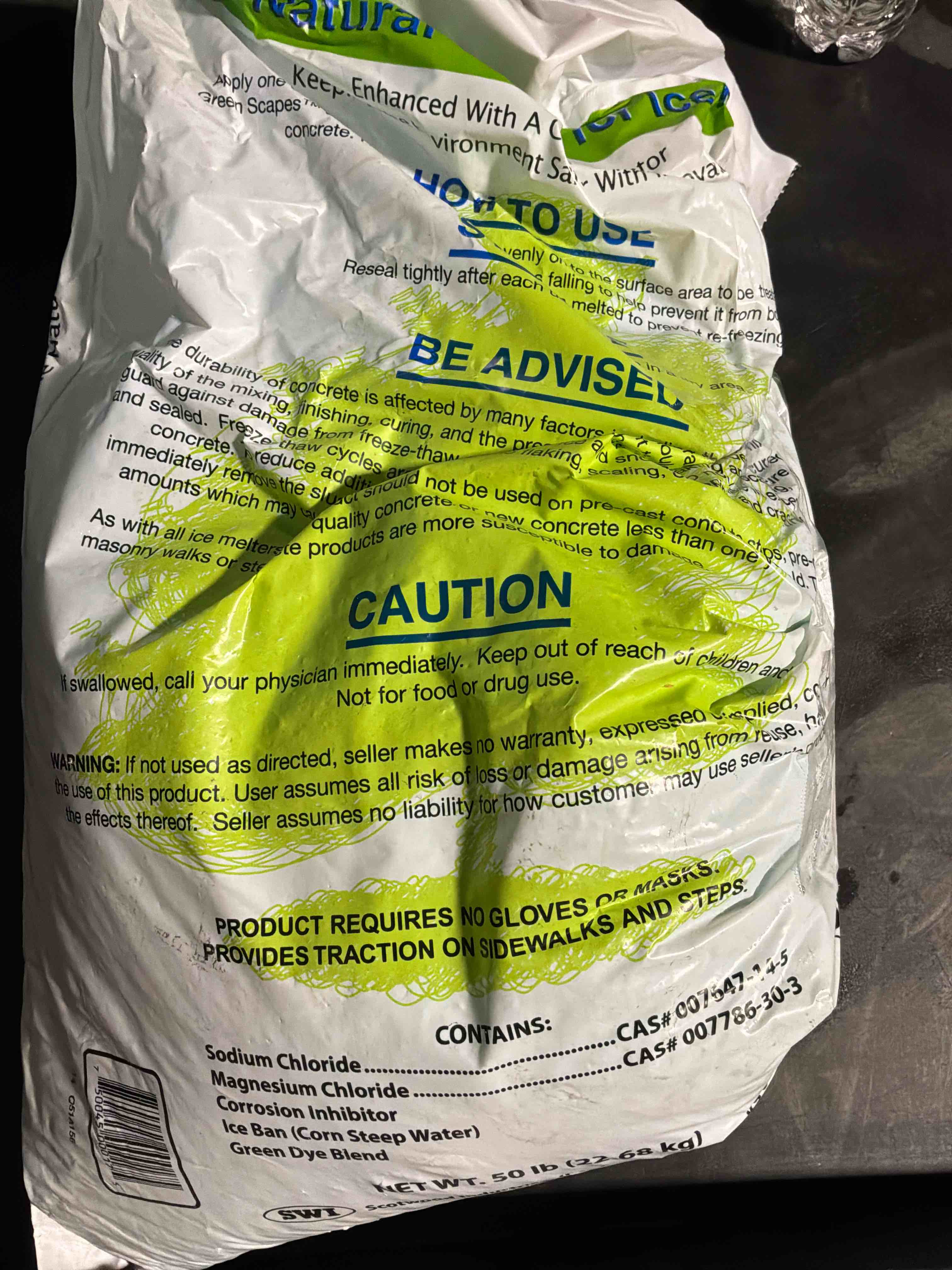 Condition photo showing Good Condition for Green Scapes Ice Melt  50 Lb. Bag