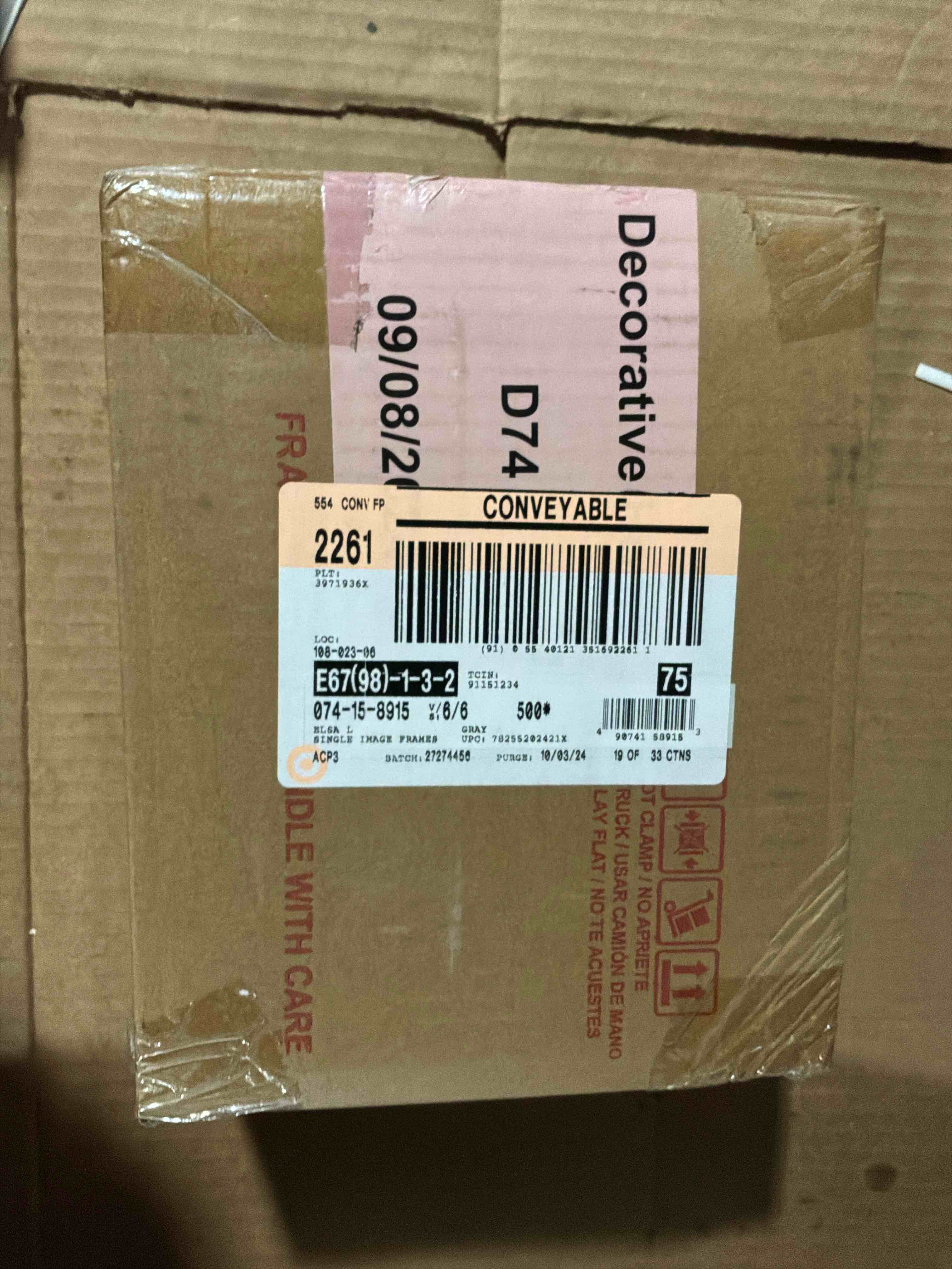 Condition photo showing New/Like New for ELSA L 3"x4" Jack and Cat Picture Frame Charcoal,6 pack 