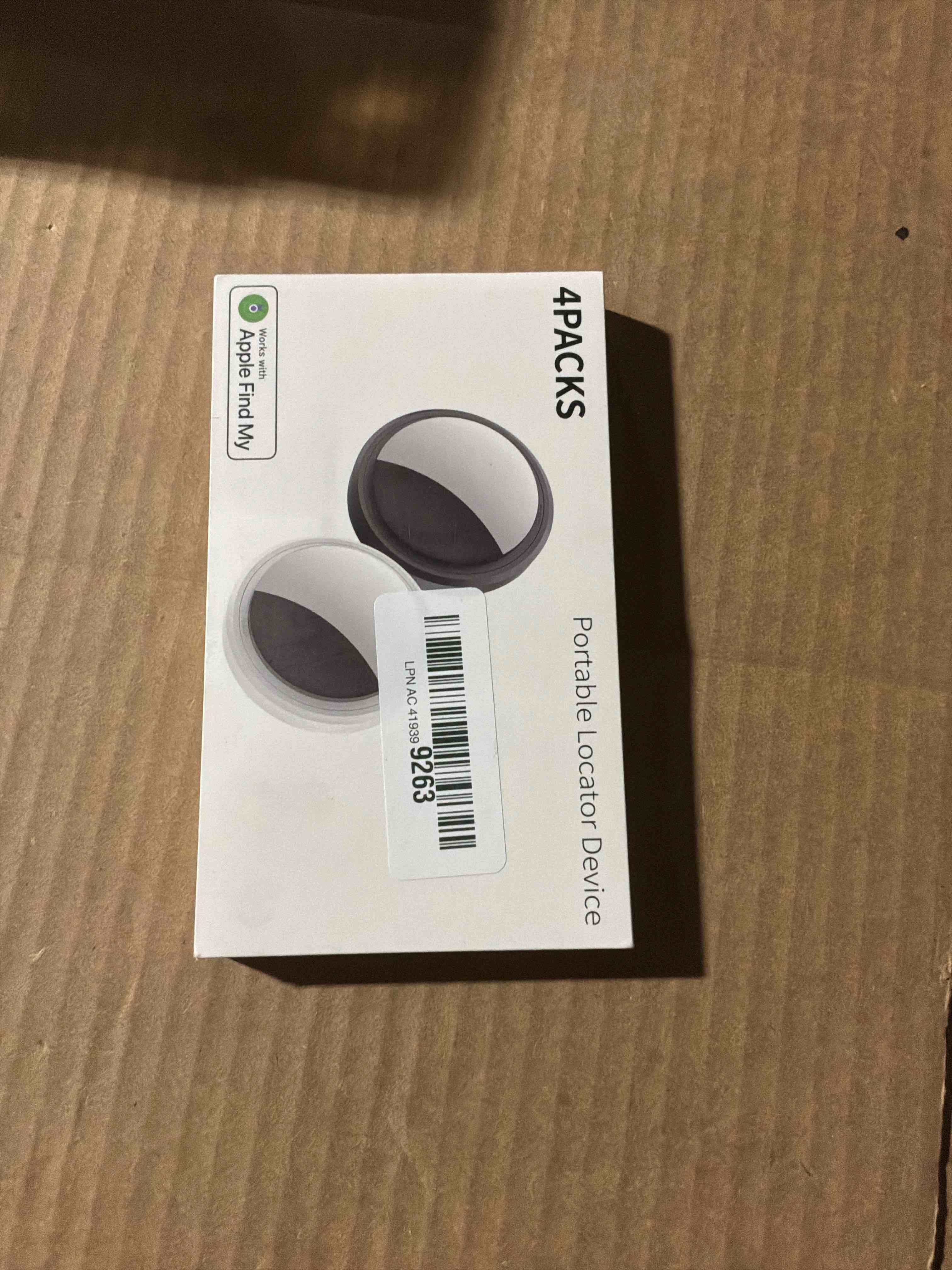 Condition photo showing New/Like New for 4 Packs Air Tracker Tags Compatible with Apple Find My (iOS Only), Bluetooth Tracker, Smart Keys Finder and Item Locator with Waterproof Case for Wallet Luggage Backpack (2Black2White) 4-Pack