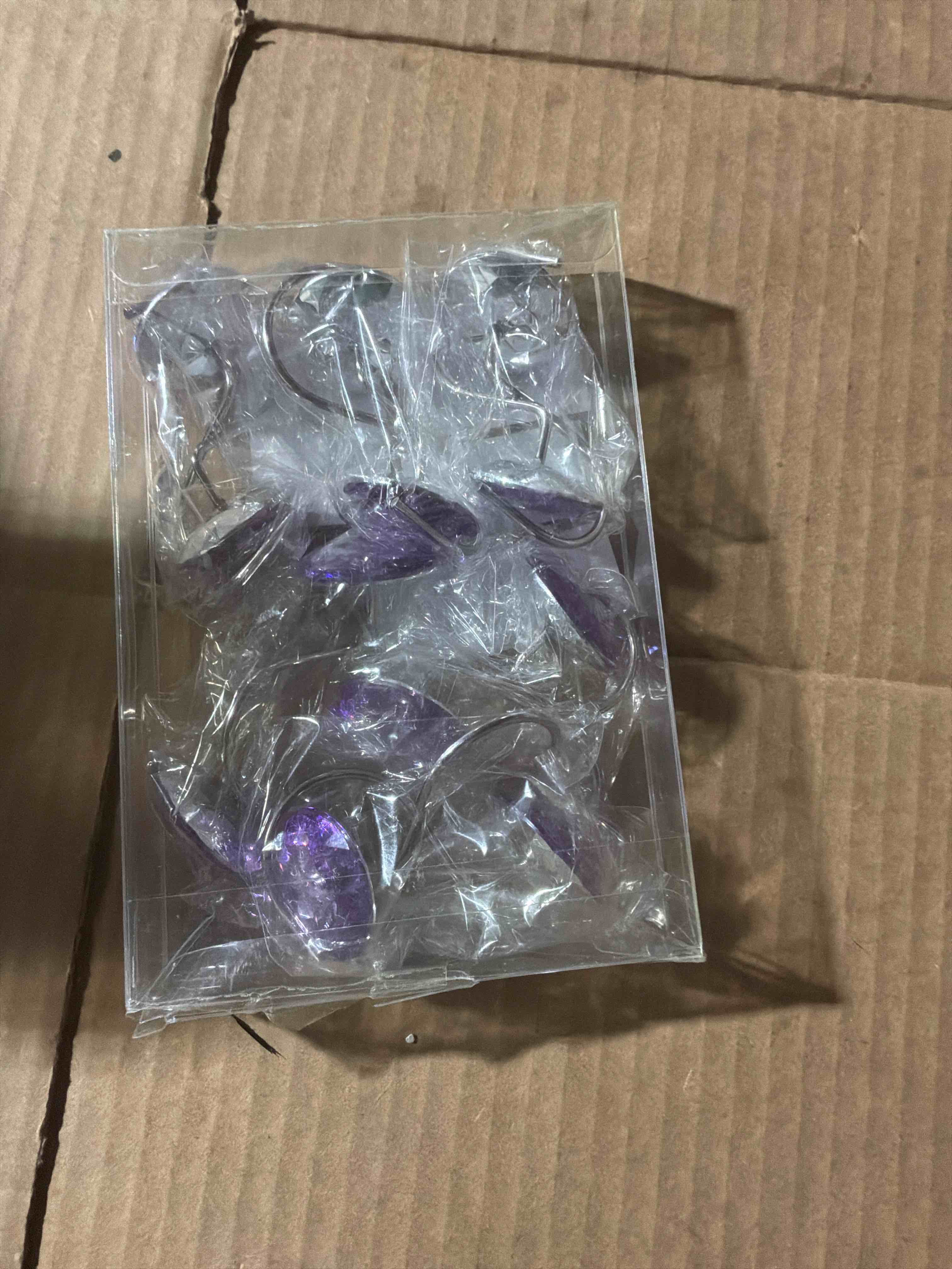 Condition photo showing New/Like New for TOAOB Stainless Steel Shower Curtain Hooks Rings Bling Purple Shower Hooks Rust Resistant Shower Rings Set of 12 Pack for Decorative Curtain Accessories and Bathroom Rods Purple Round