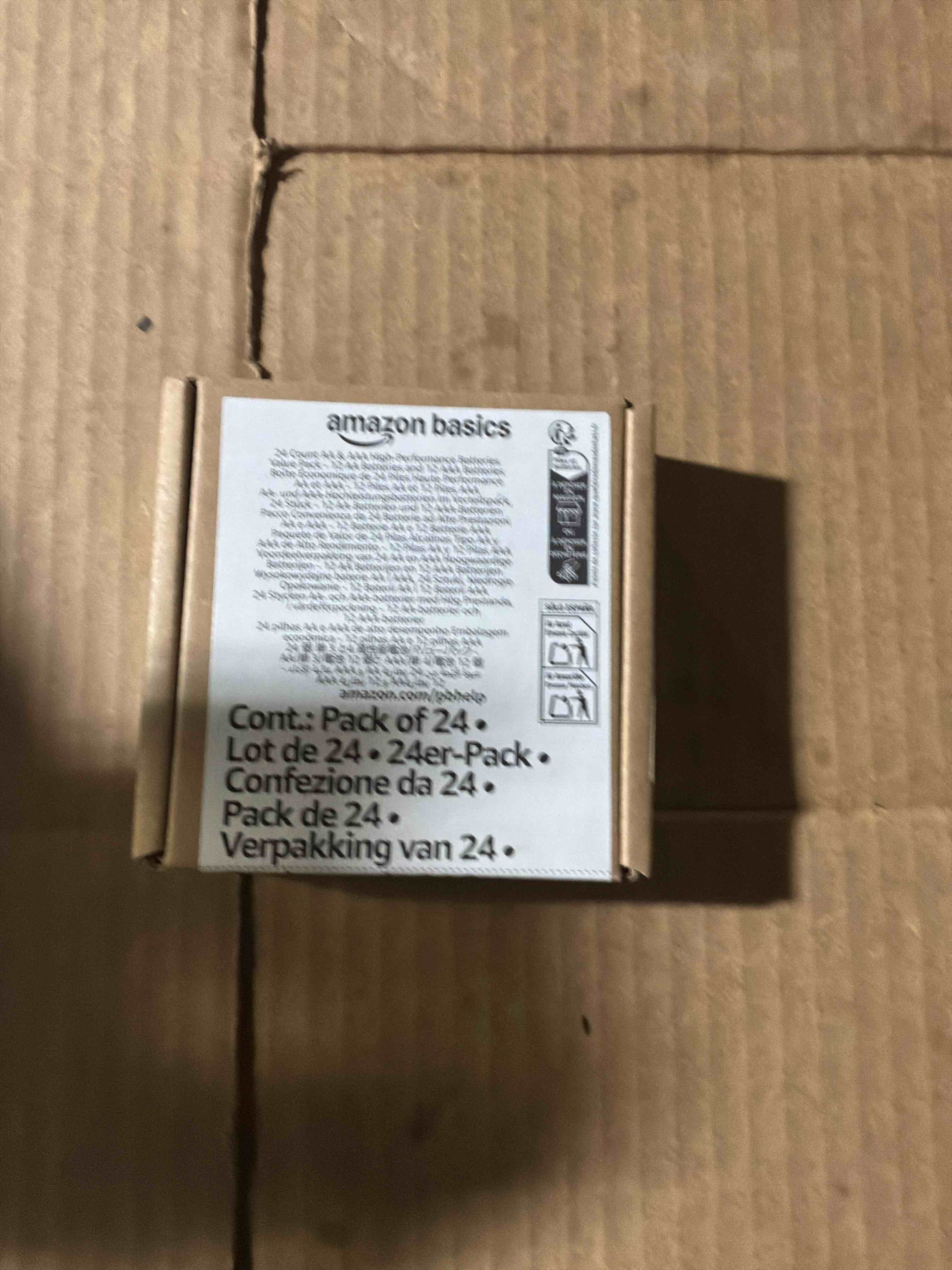 Condition photo showing New/Like New for Amazon Basics 24-Count AA & AAA High-Performance Alkaline Batteries Value Pack, 12 AA and 12 AAA Batteries for Storage 24 Count (Pack of 1)