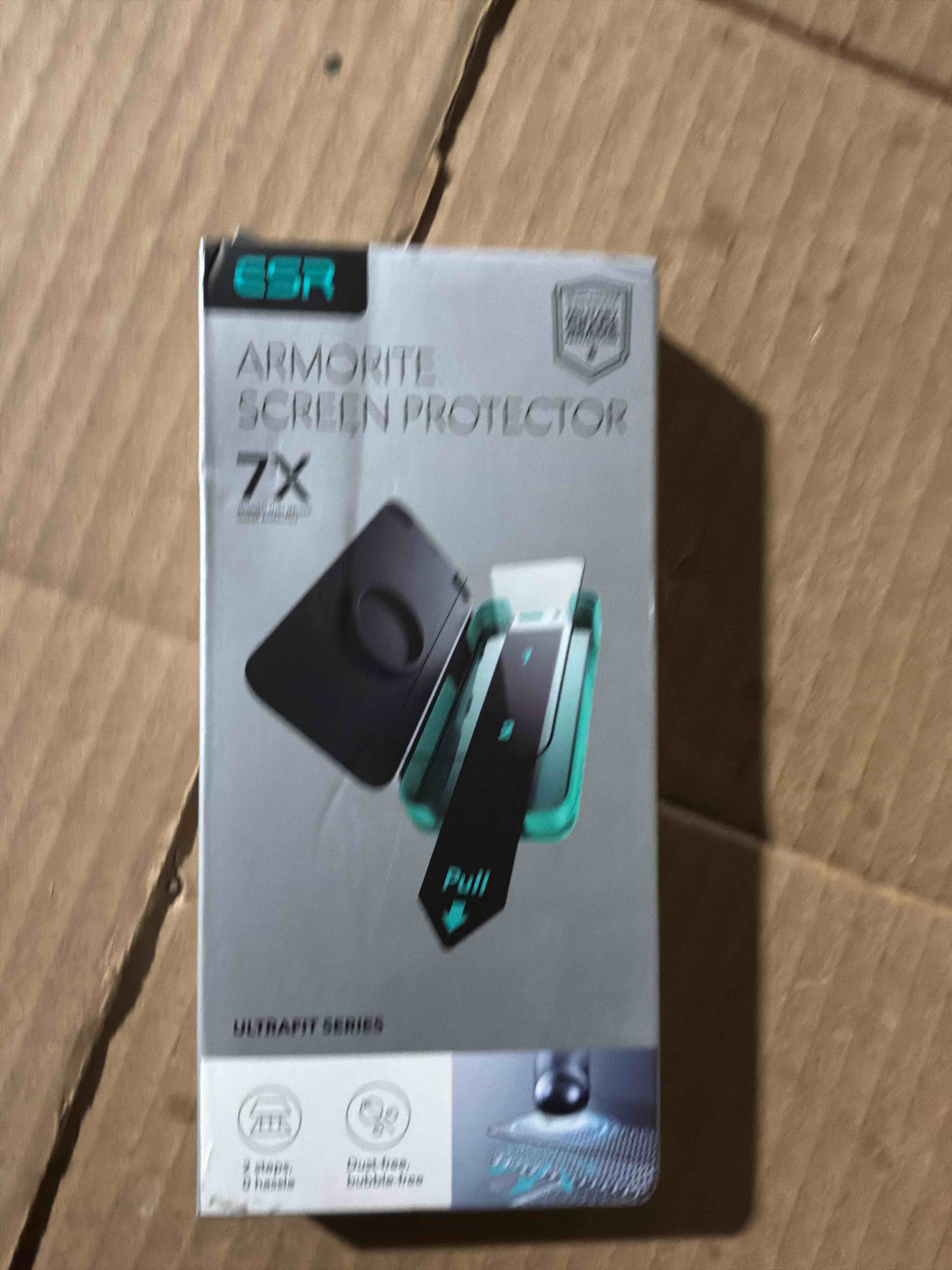 Condition photo showing New/Like New for ESR 3 Pack 9H+ Glass for iPhone 17 Pro Screen Protector, [Military-Grade Shatterproof], with AR Anti-Reflective Technology, Armorite Ultra-Tough Tempered Glass with Ultra Fit Tray iPhone 17 Pro 3 Pack